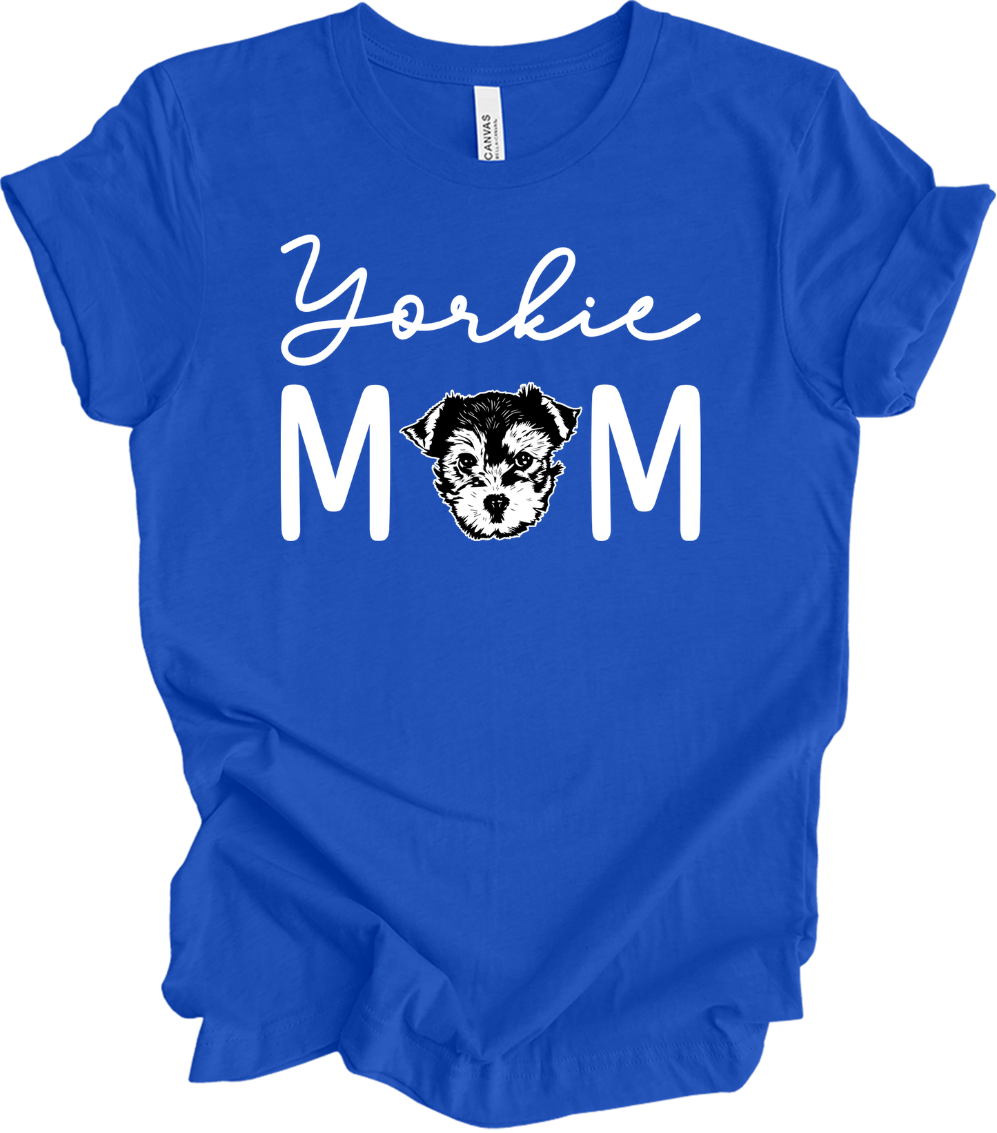 Yorkie Mom - Cute Yorkshire Terrier Dog Mom T-Shirt in True Royal