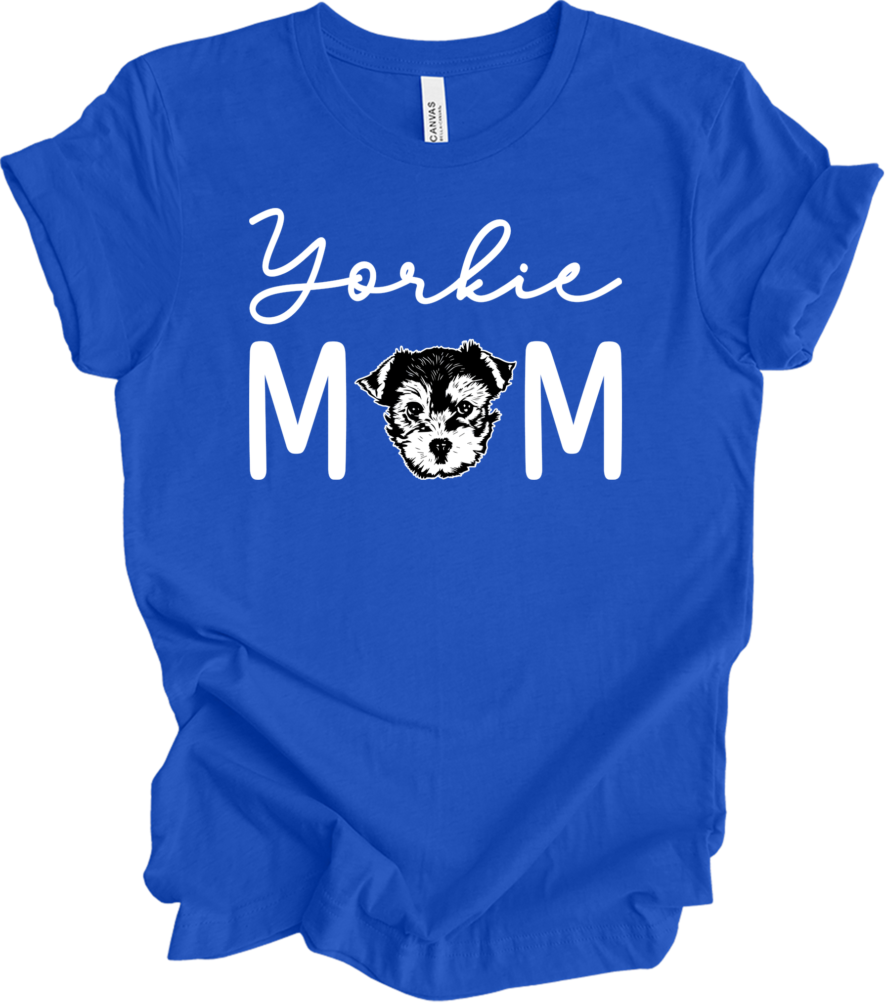 Yorkie Mom - Cute Yorkshire Terrier Dog Mom T-Shirt in True Royal