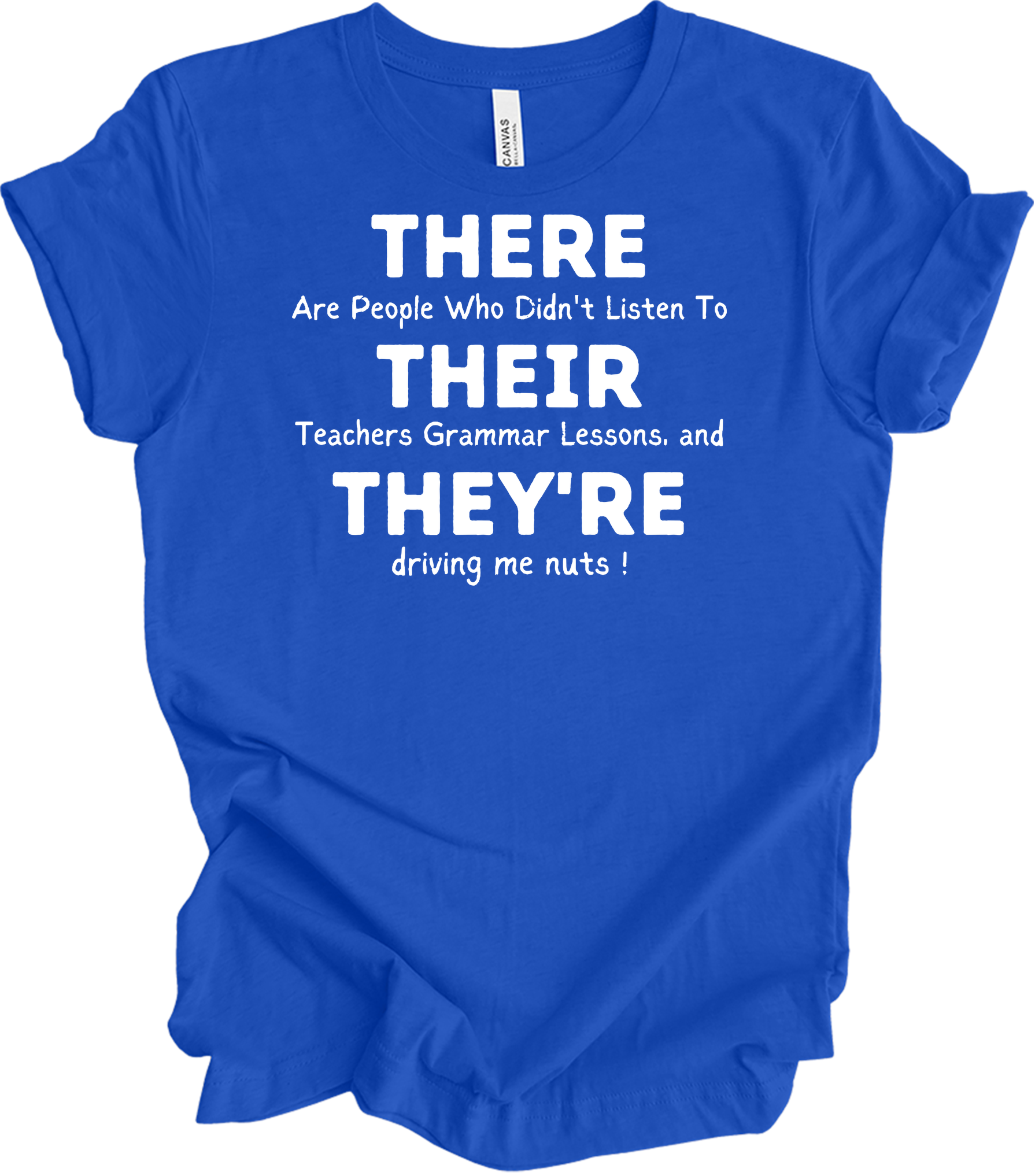 English Teacher Grammar T-Shirt in True Royal