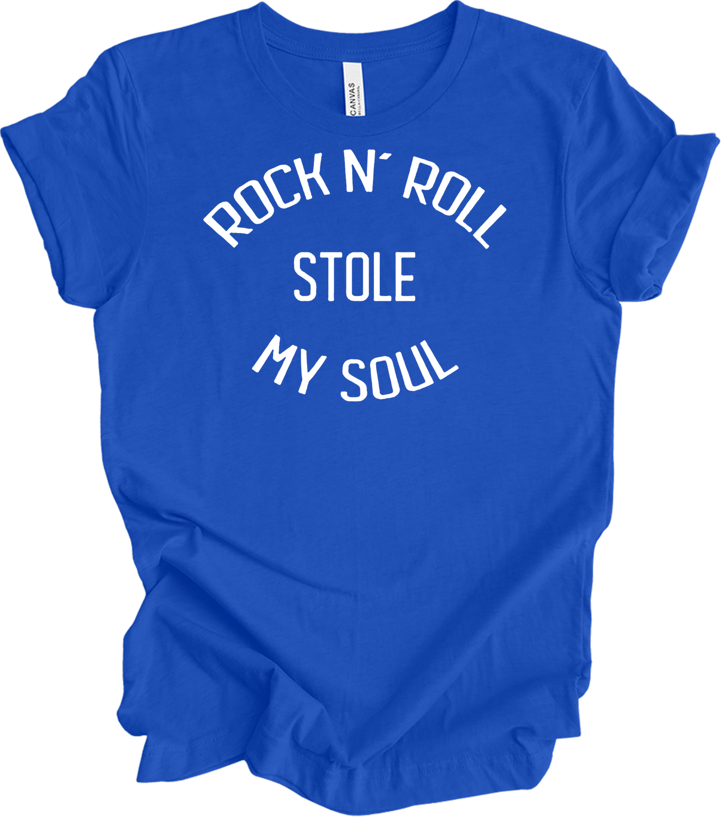 Rock N' Roll Stole My Soul T-Shirt in True Royal