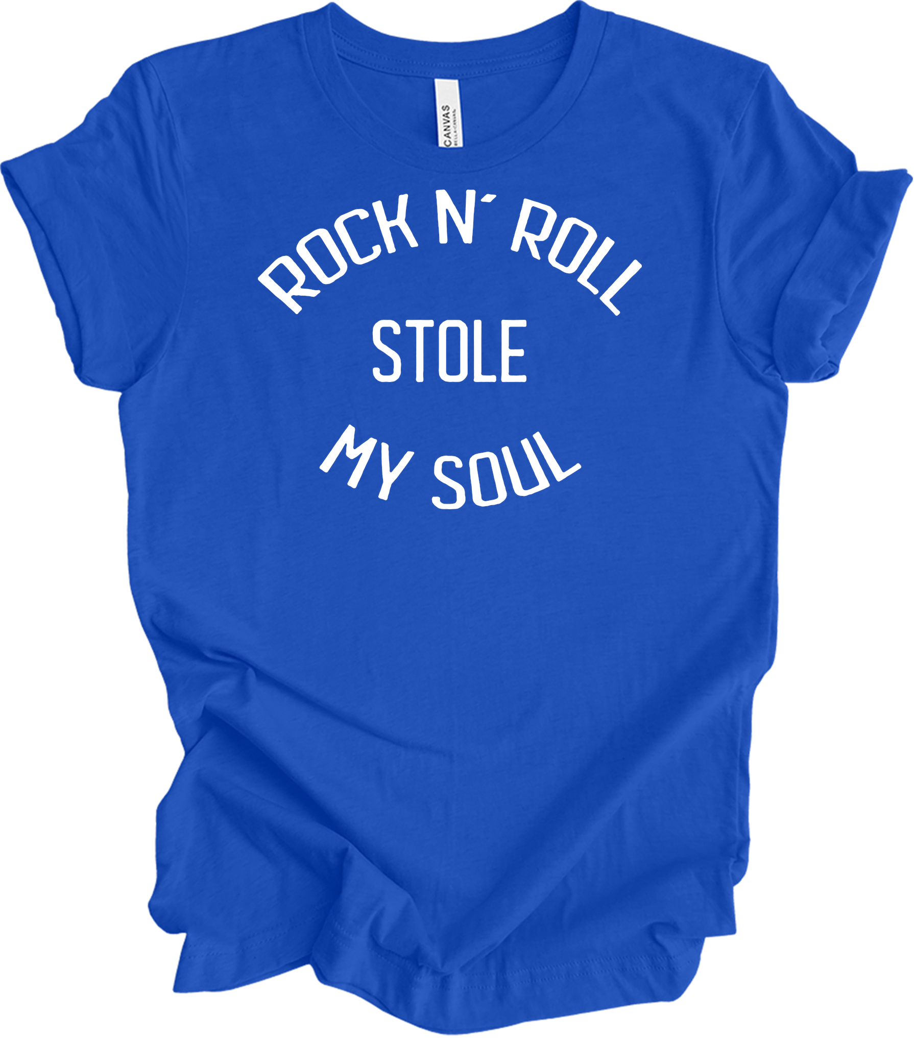 Rock N' Roll Stole My Soul T-Shirt in True Royal