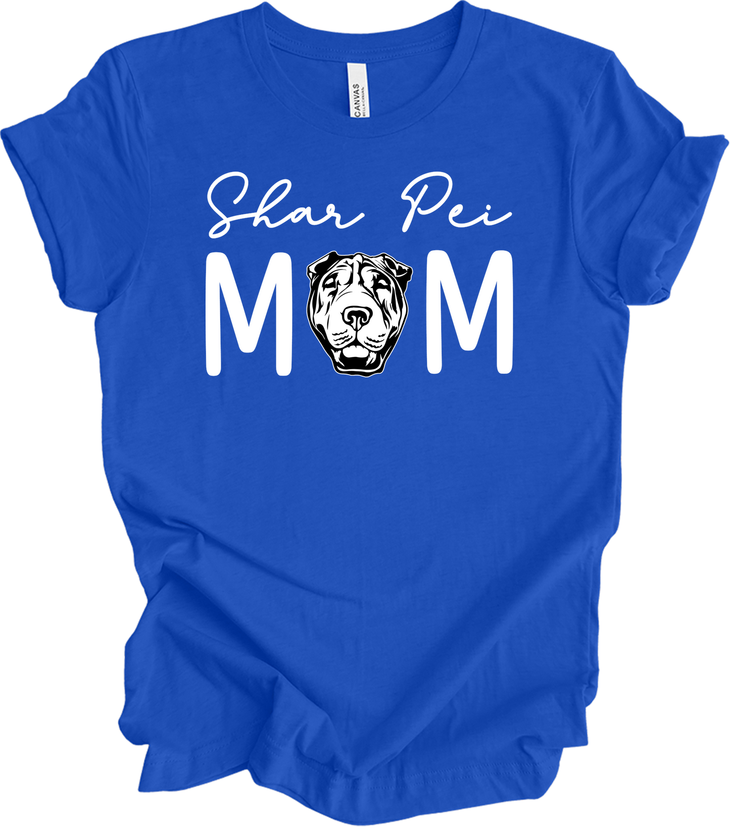Shar Pei Mom Gift T-Shirt in True Royal