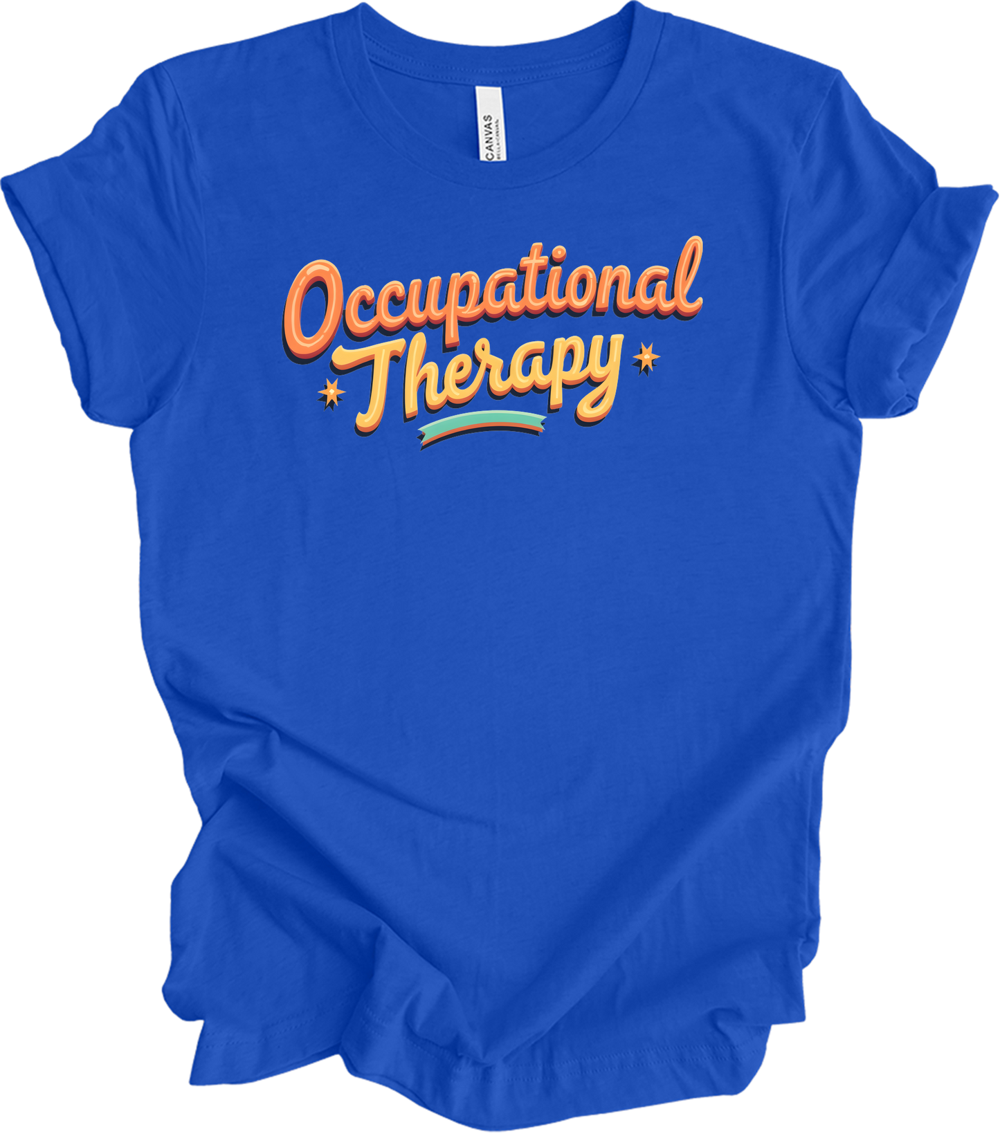 Retro Occupational Therapy T-Shirt in True Royal