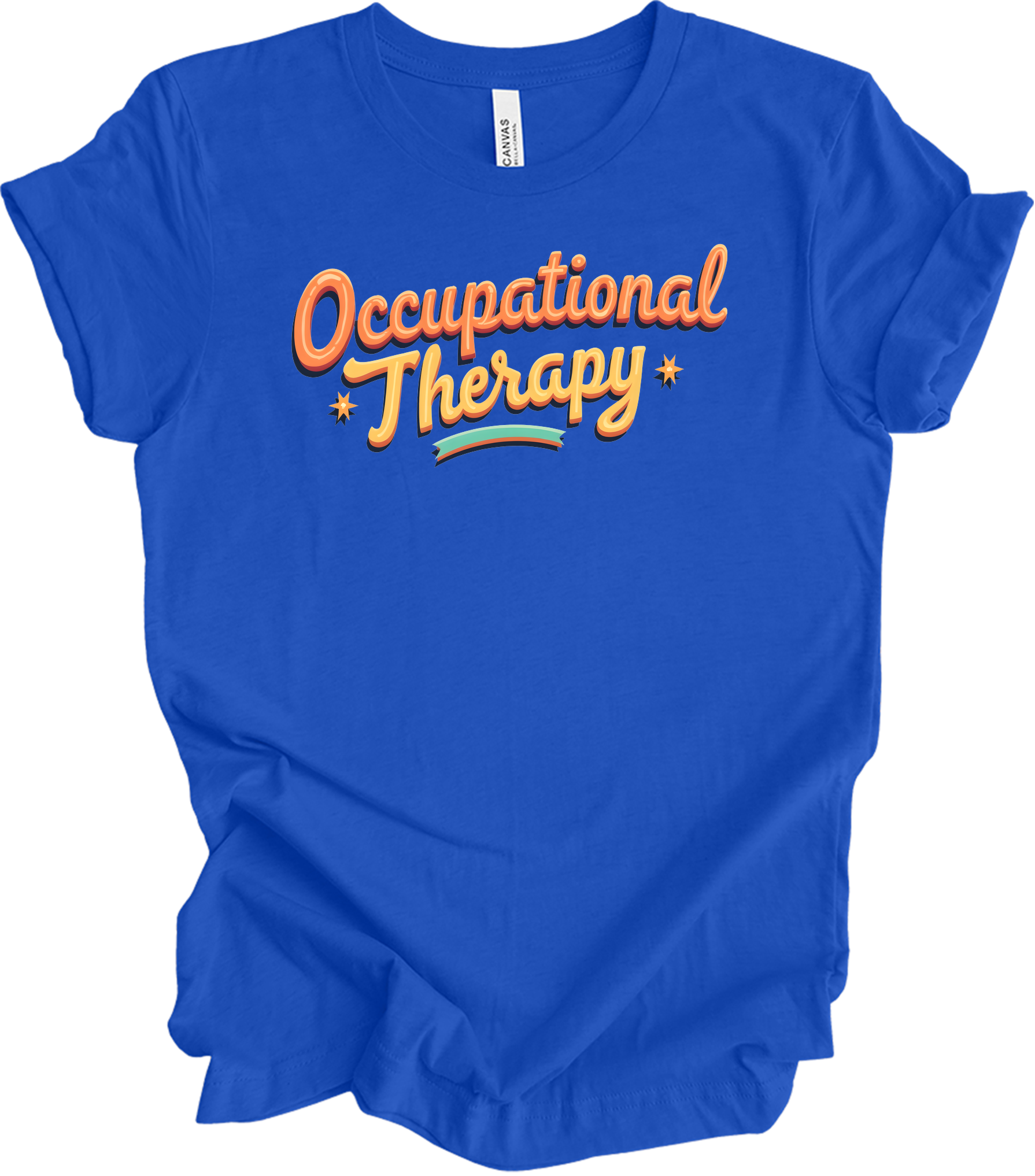 Retro Occupational Therapy T-Shirt in True Royal