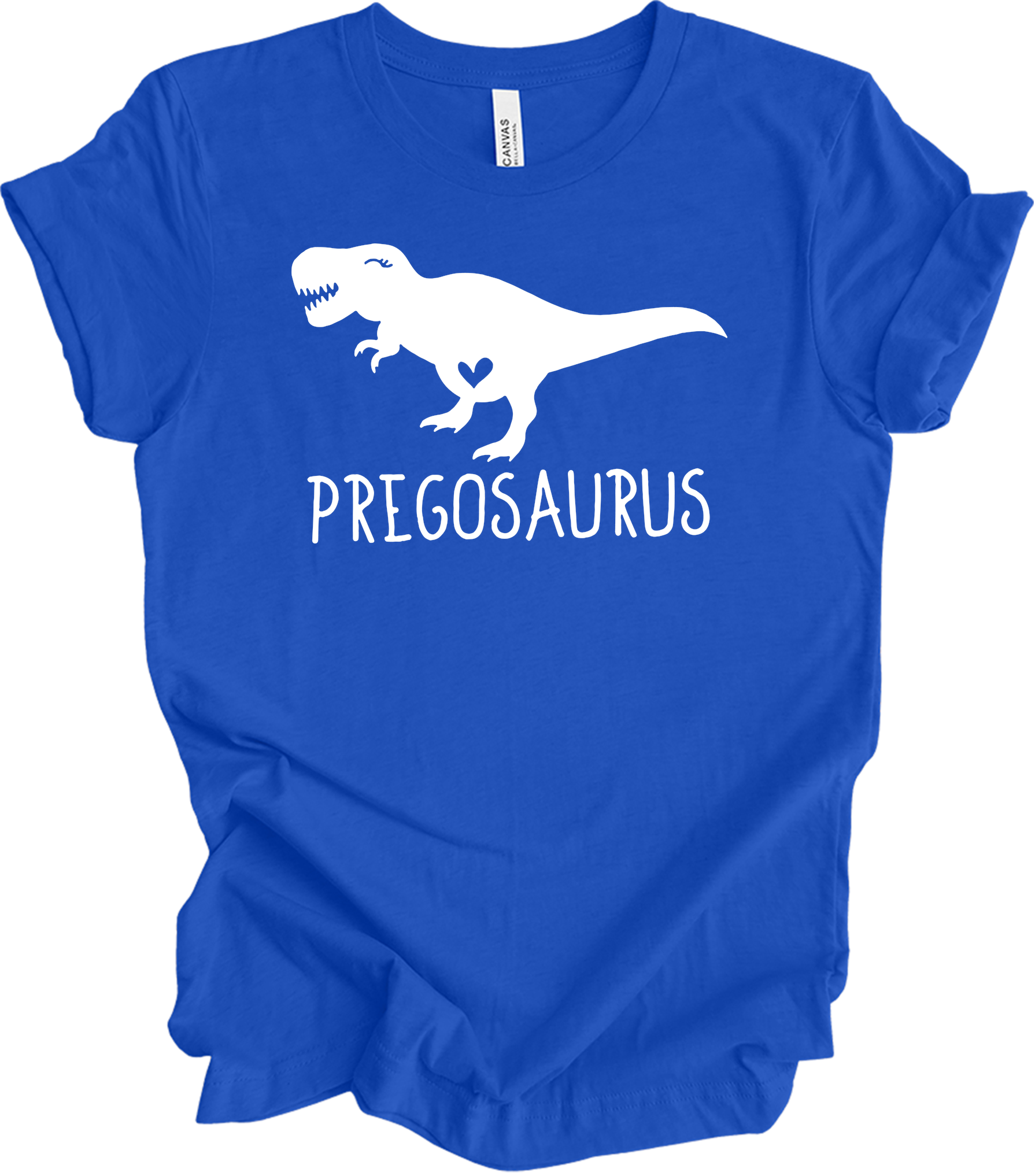 Pregosaurus Pregnancy T-Shirt in True Royal