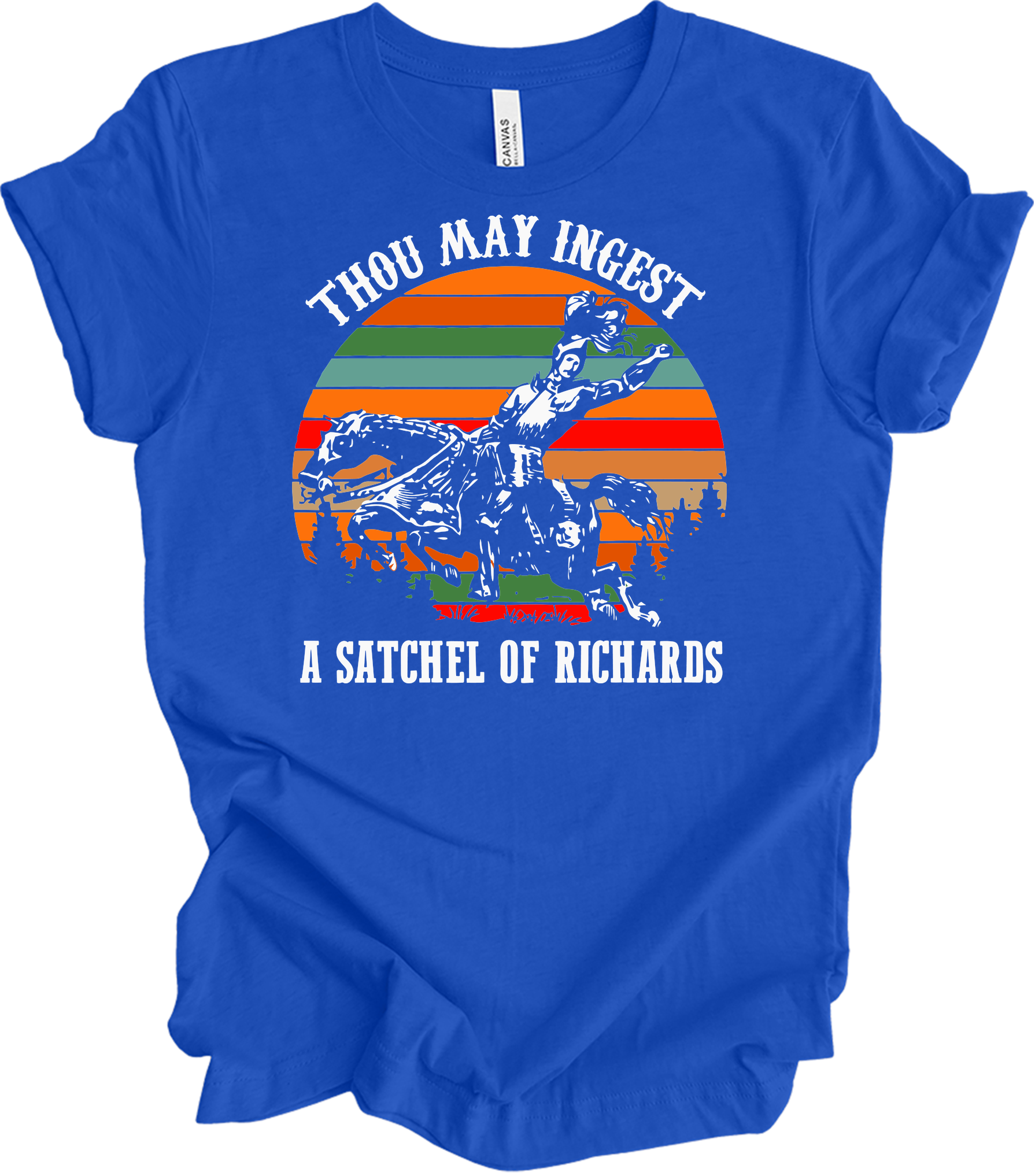 Satchel of Richards Funny T-Shirt in True Royal