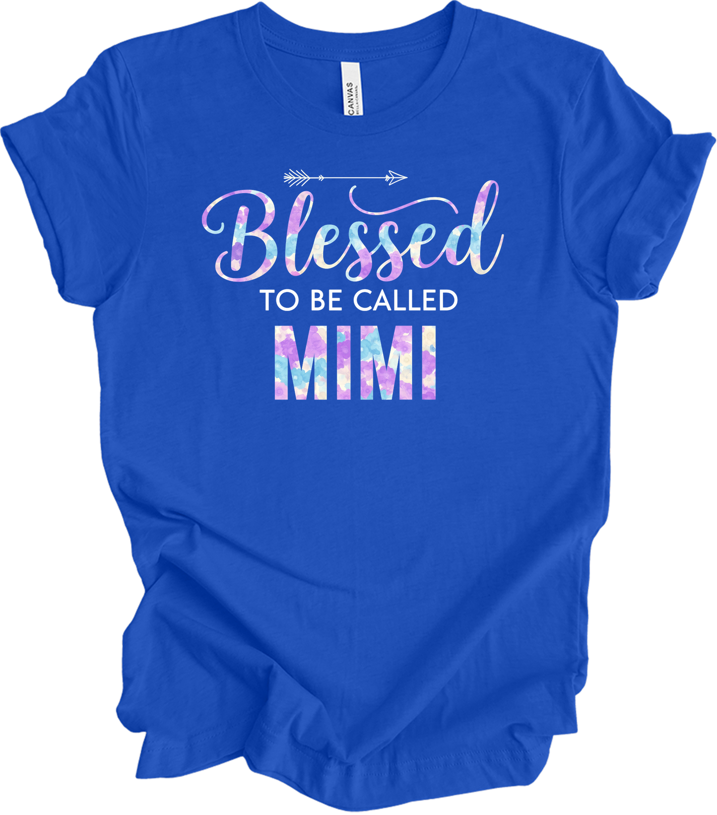 Blessed Mimi Floral Gift T-Shirt in True Royal