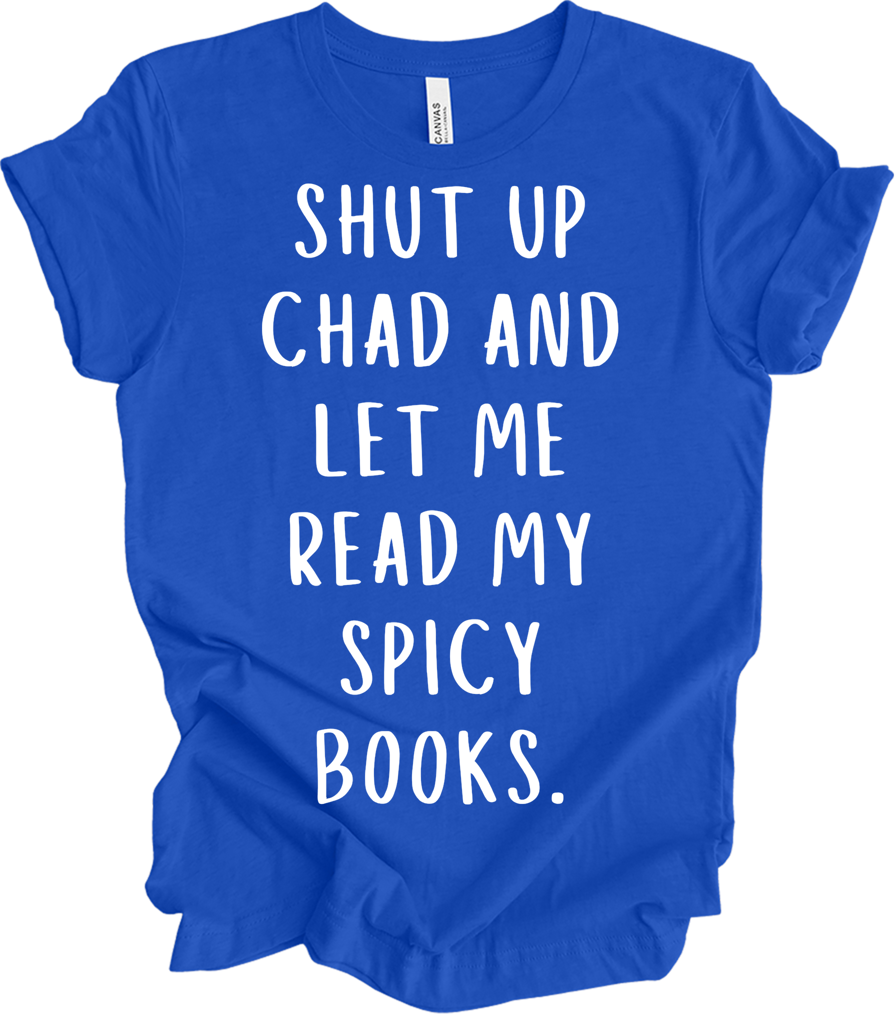 Spicy Books Reading T-Shirt in True Royal