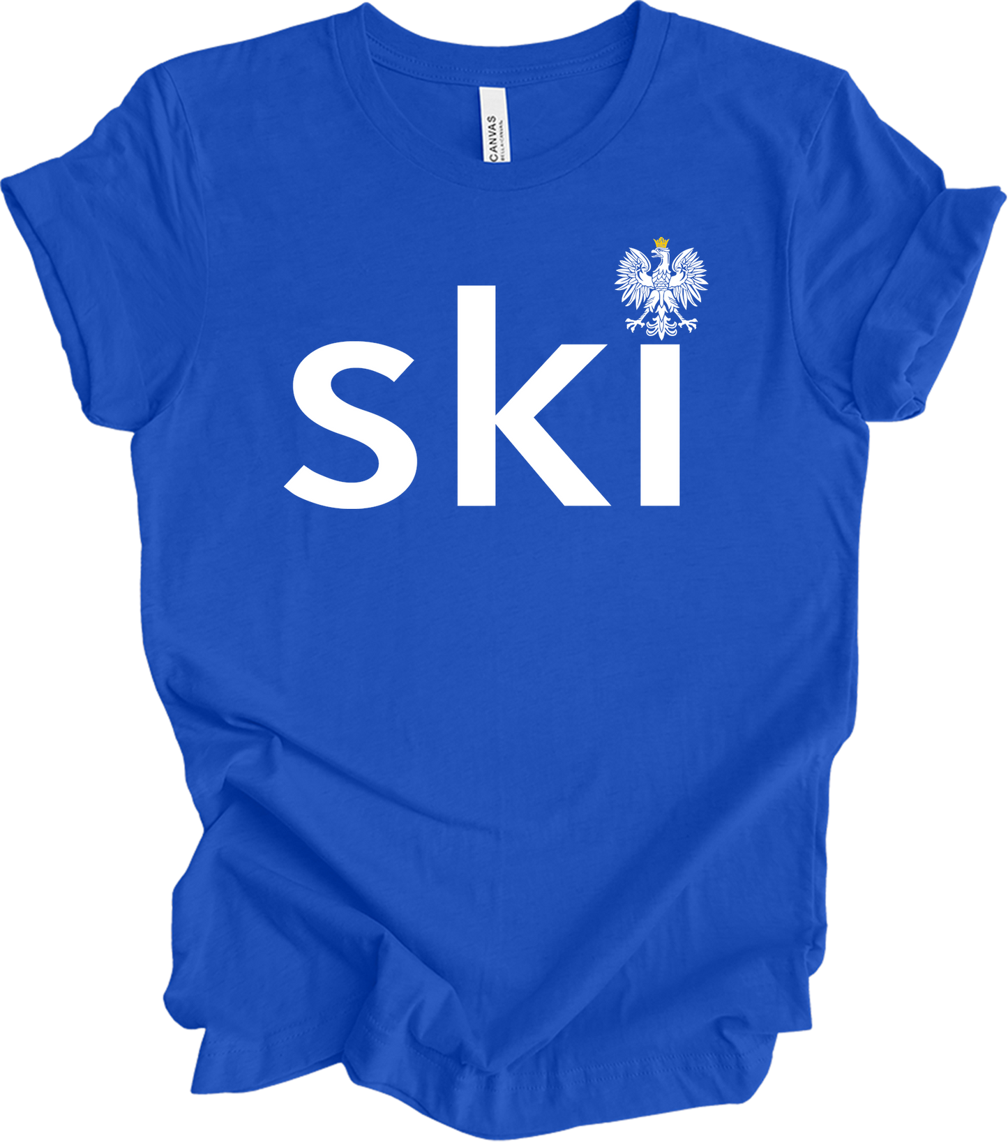 Ski Polish Surname - Polish Eagle Heritage T-Shirt in True Royal