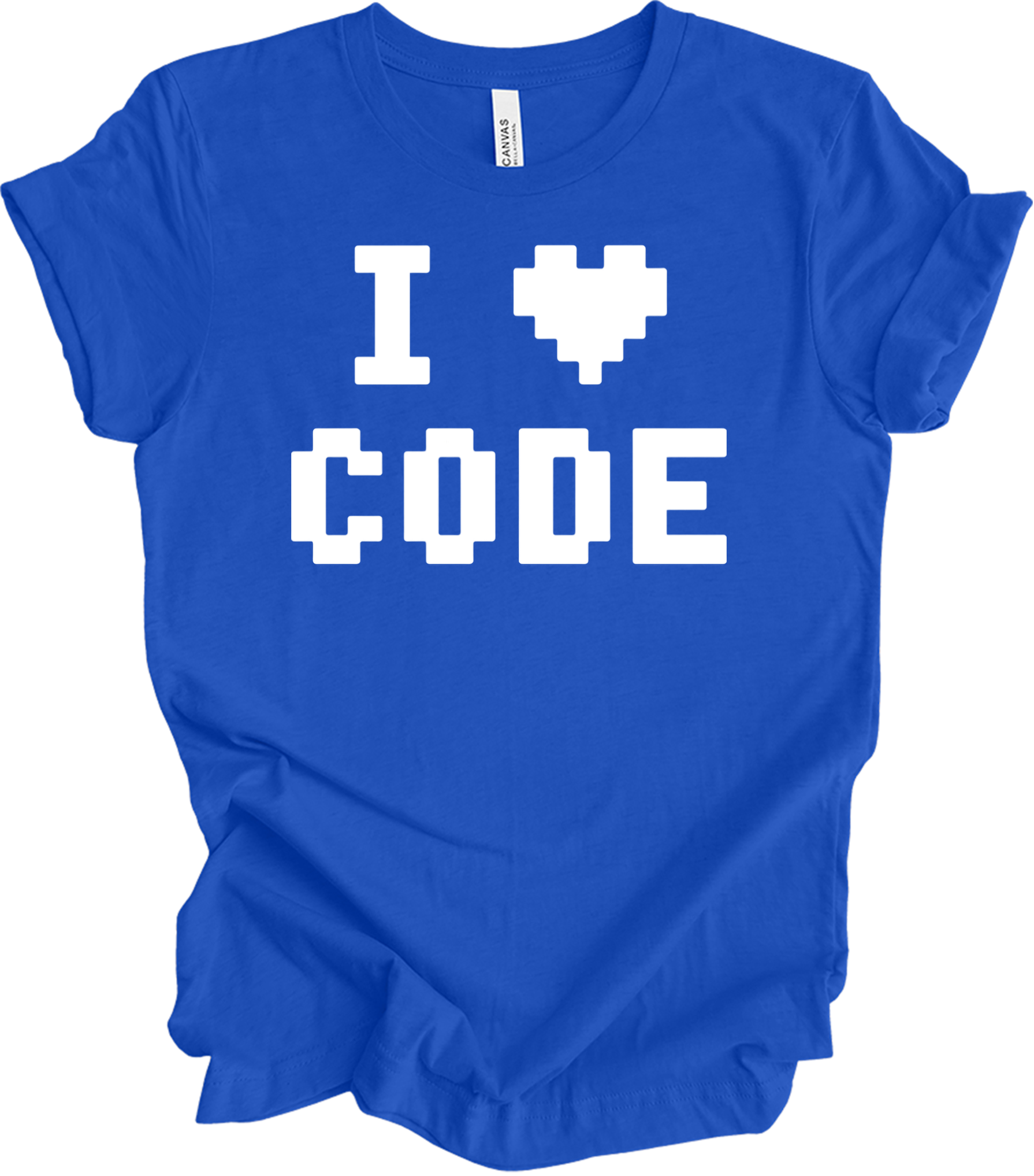 Cool Dude 'I Love Code' T-Shirt in True Royal