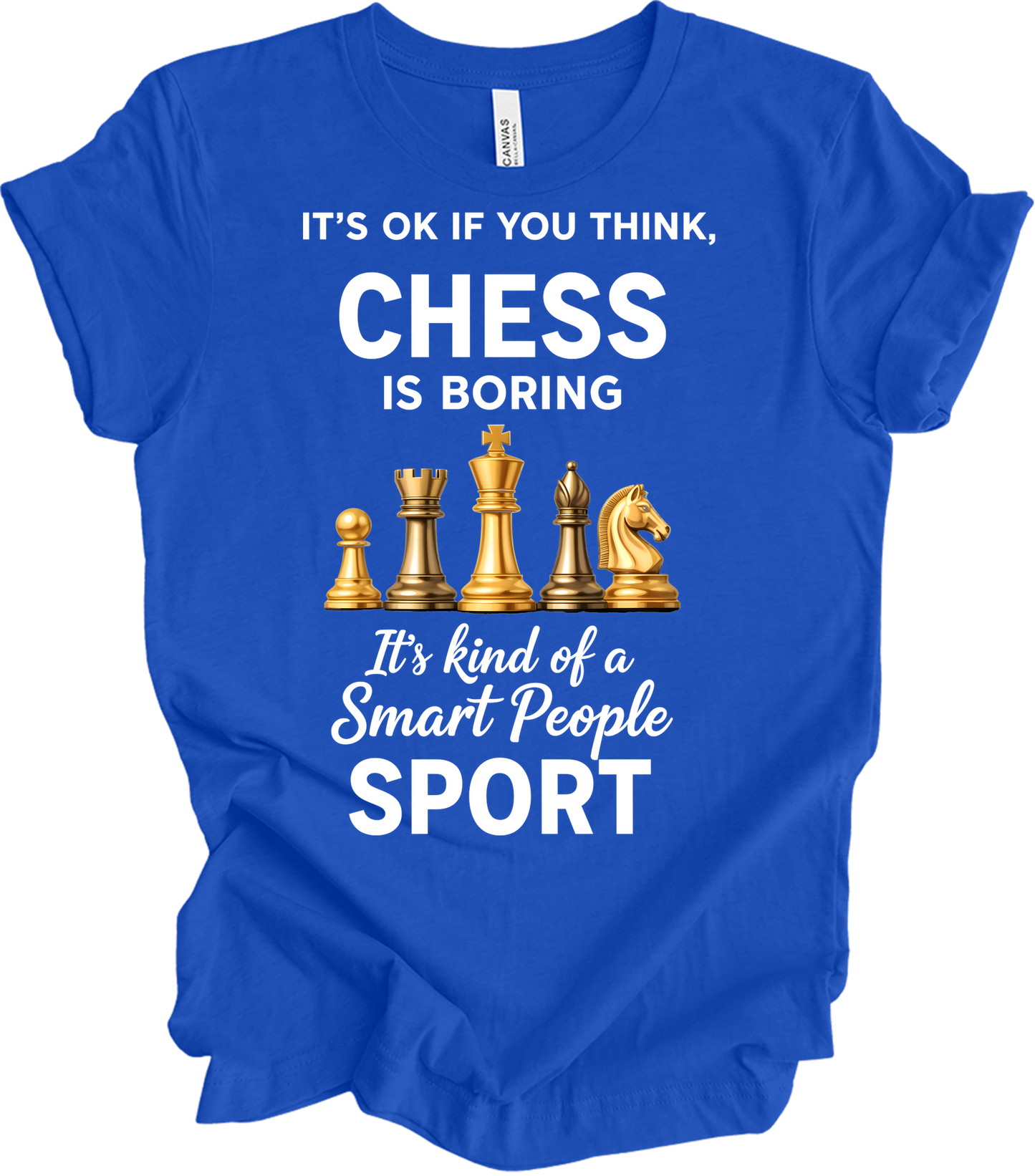 Chess Smart People Sport T-Shirt in True Royal