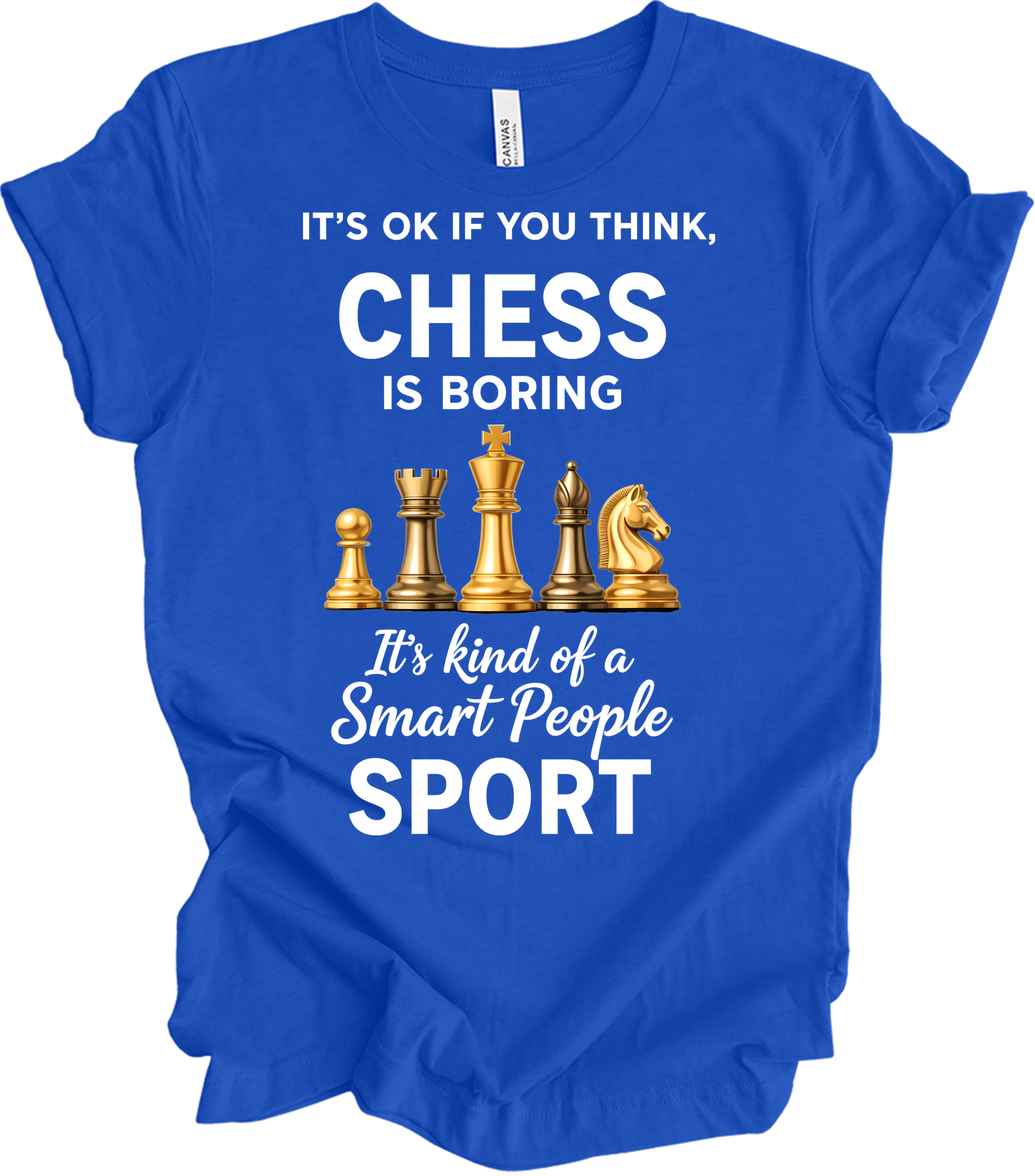 Chess Smart People Sport T-Shirt in True Royal