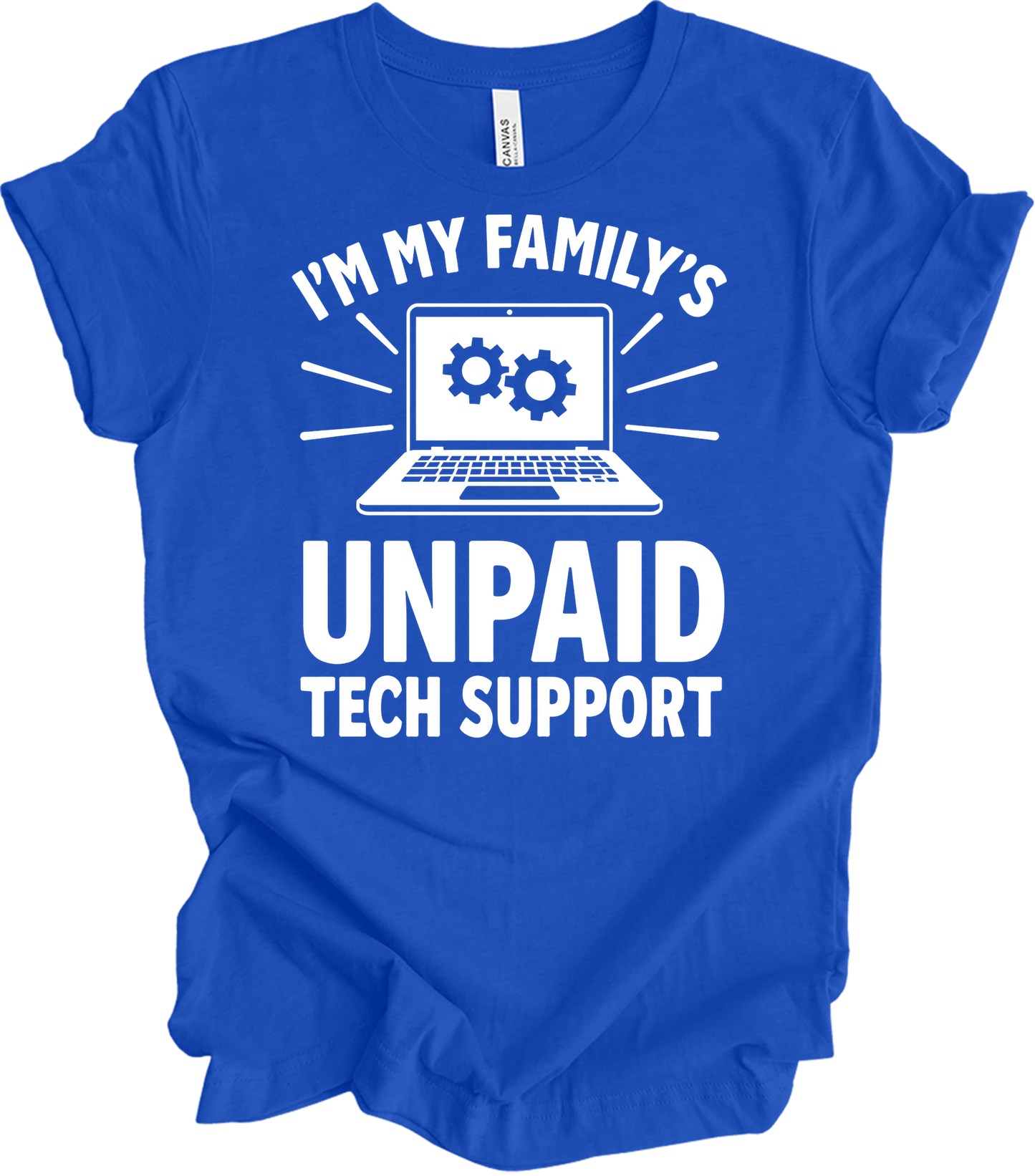 Unpaid Tech Support T-Shirt in True Royal