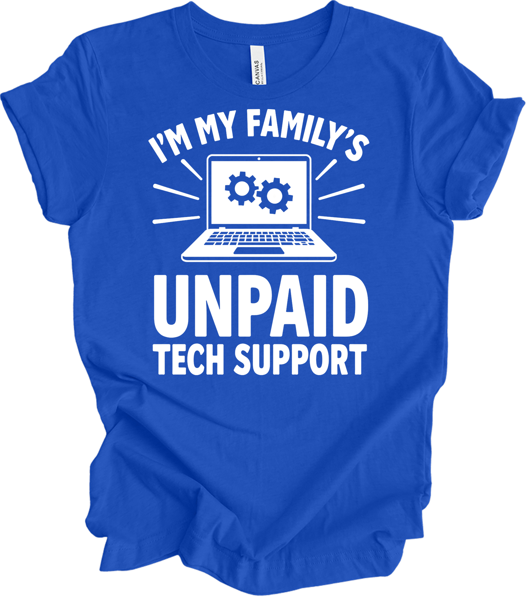 Unpaid Tech Support T-Shirt in True Royal