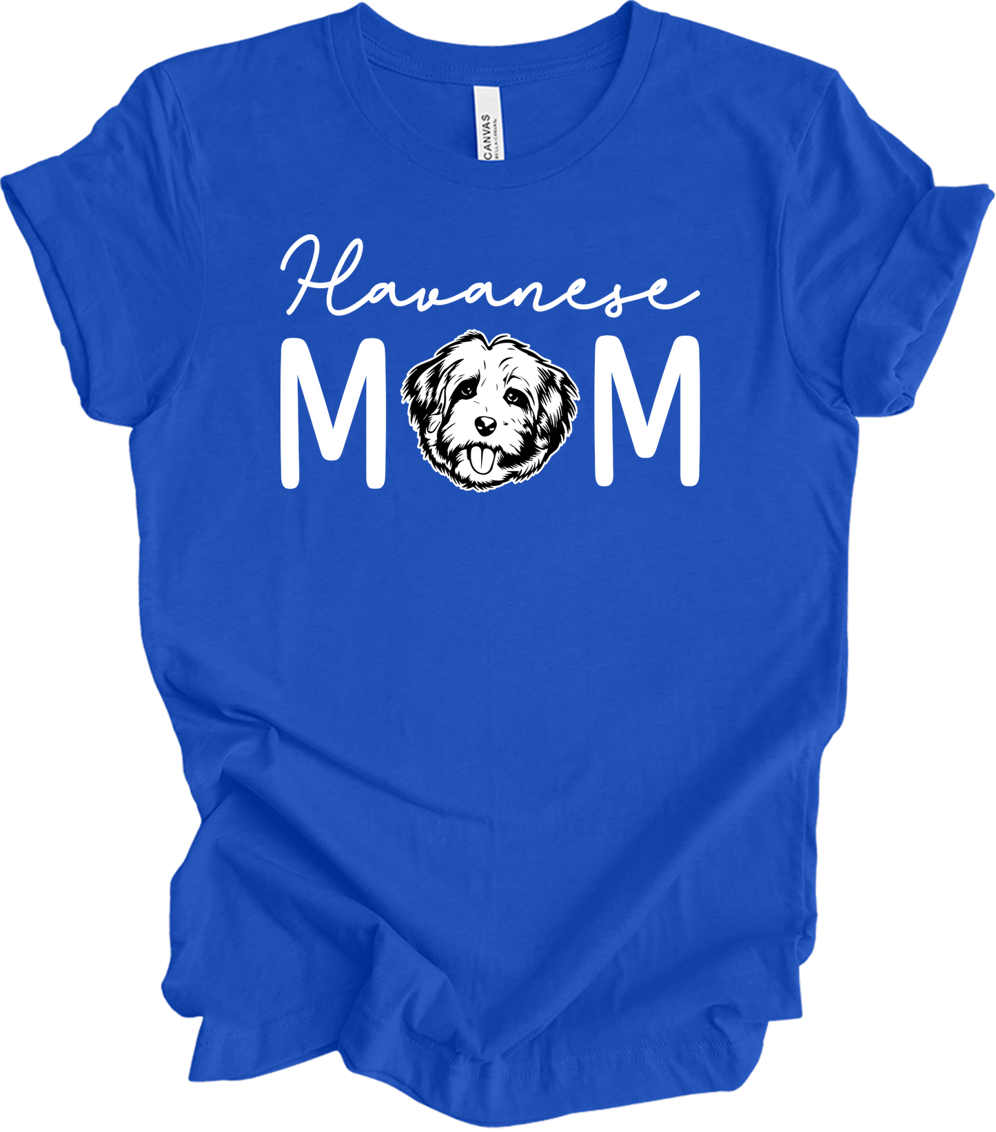 Havanese Mom Dog Lover T-Shirt in True Royal