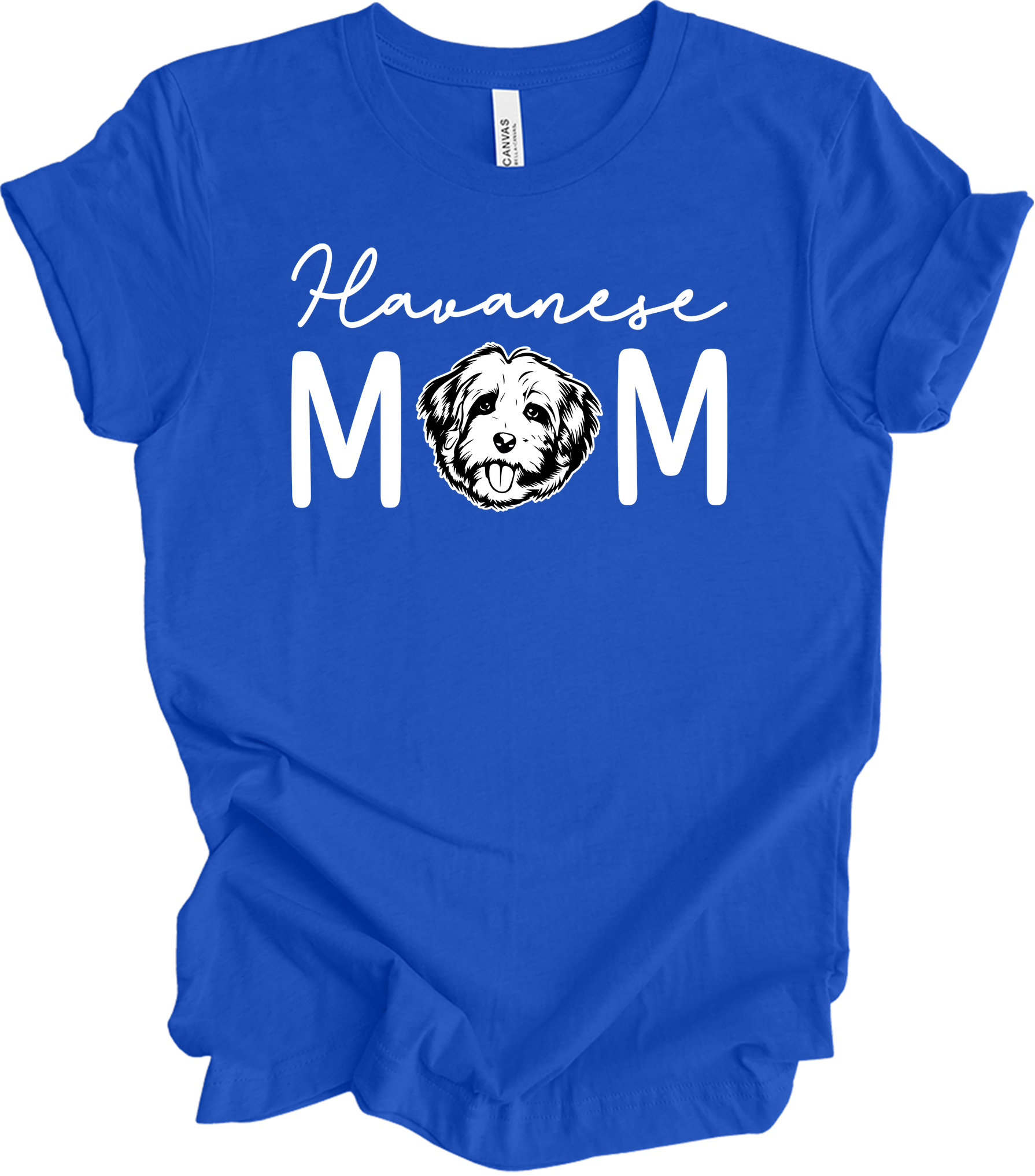 Havanese Mom Dog Lover T-Shirt in True Royal