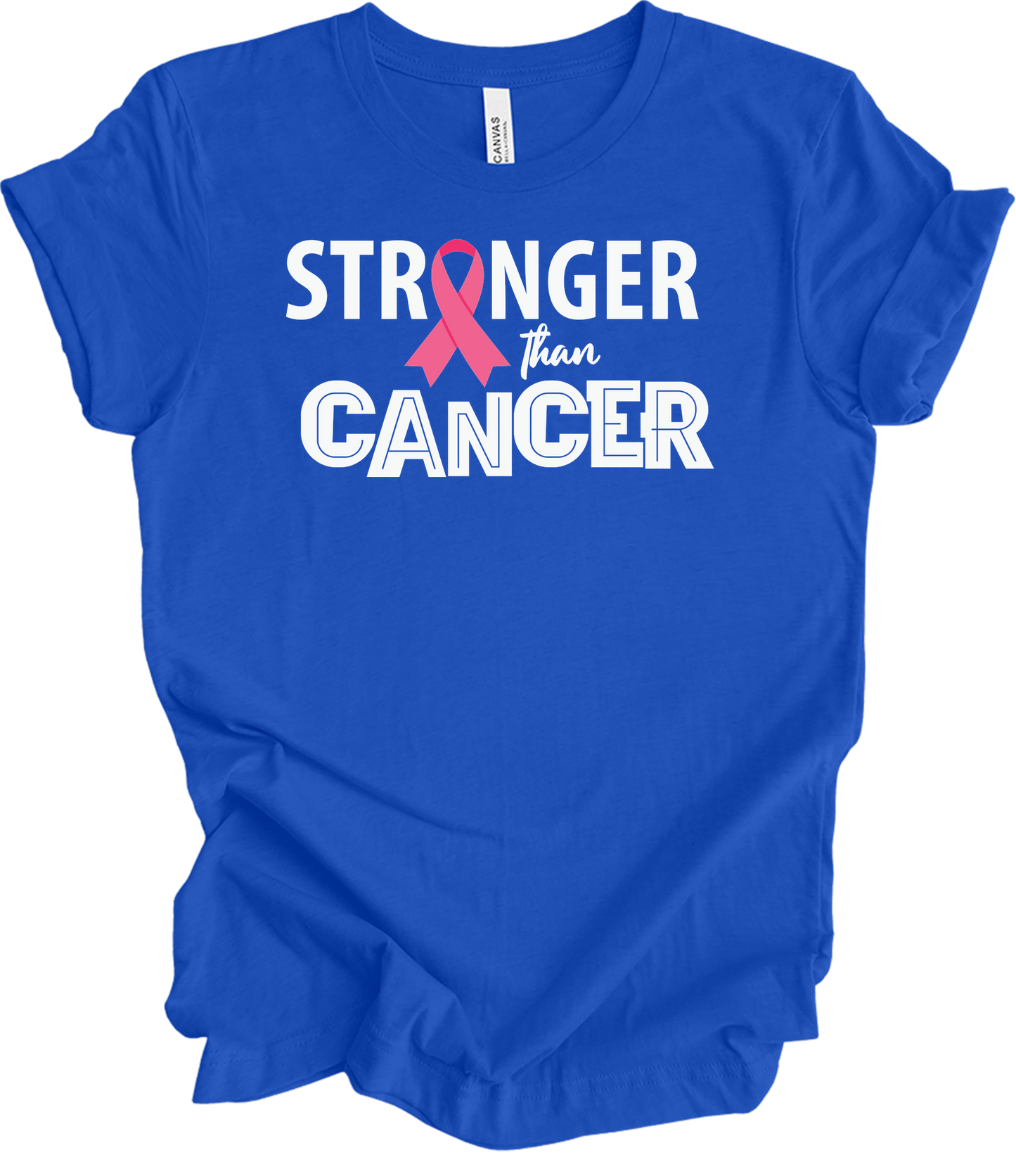 Stronger Than Cancer T-Shirt in True Royal
