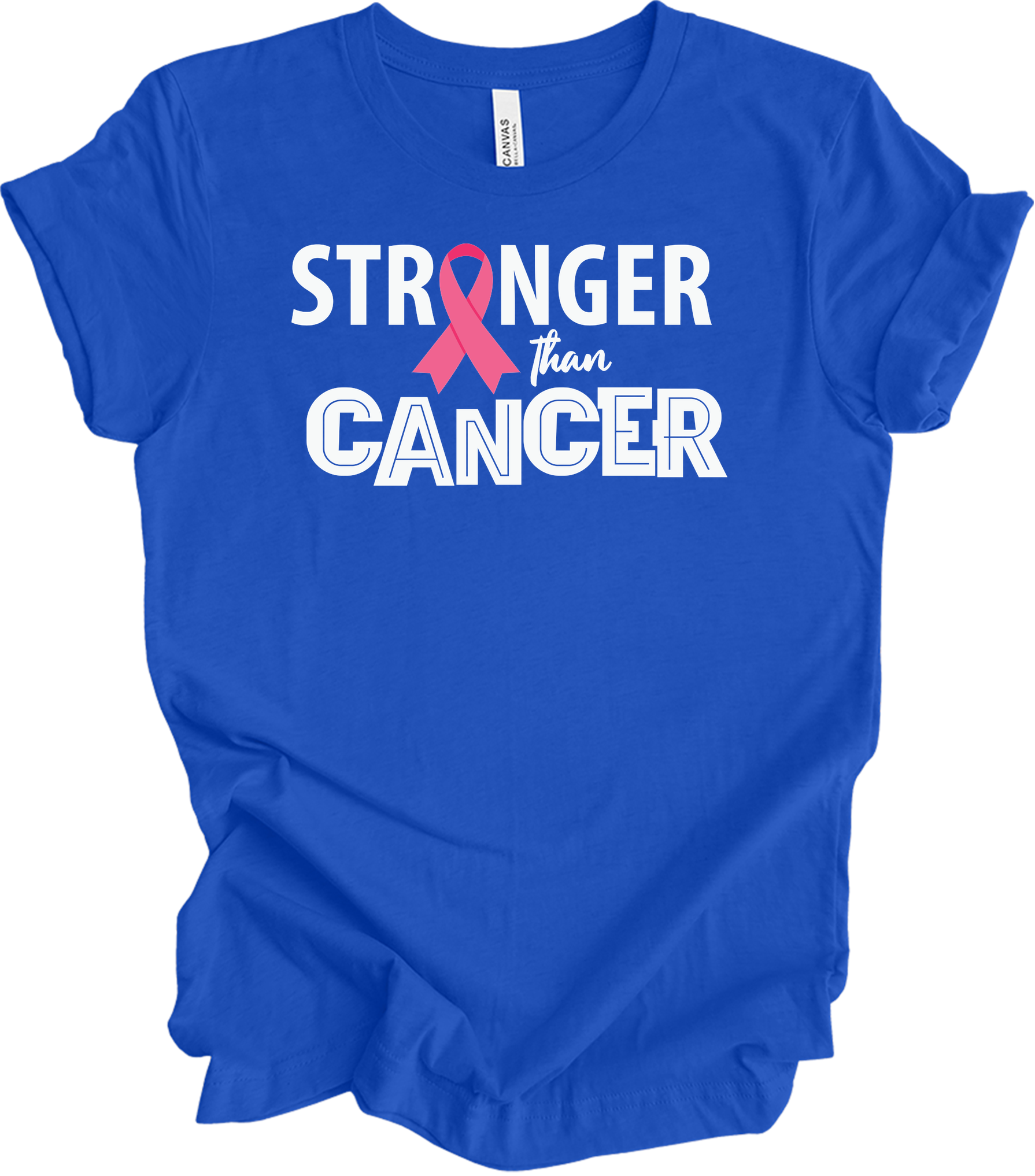 Stronger Than Cancer T-Shirt in True Royal