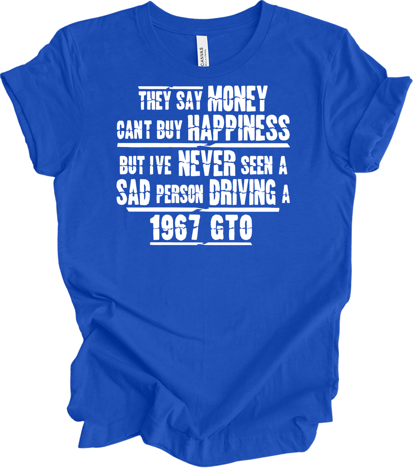 1967 GTO Car Parts T-Shirt in True Royal