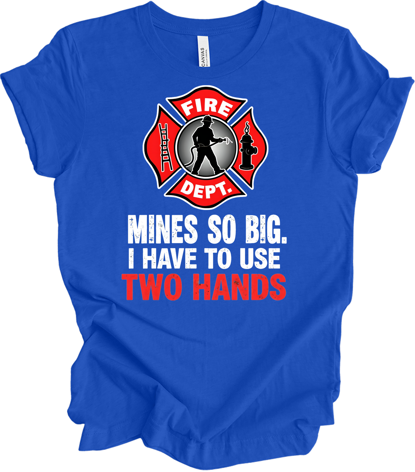 Fire Dept Funny T-Shirt in True Royal