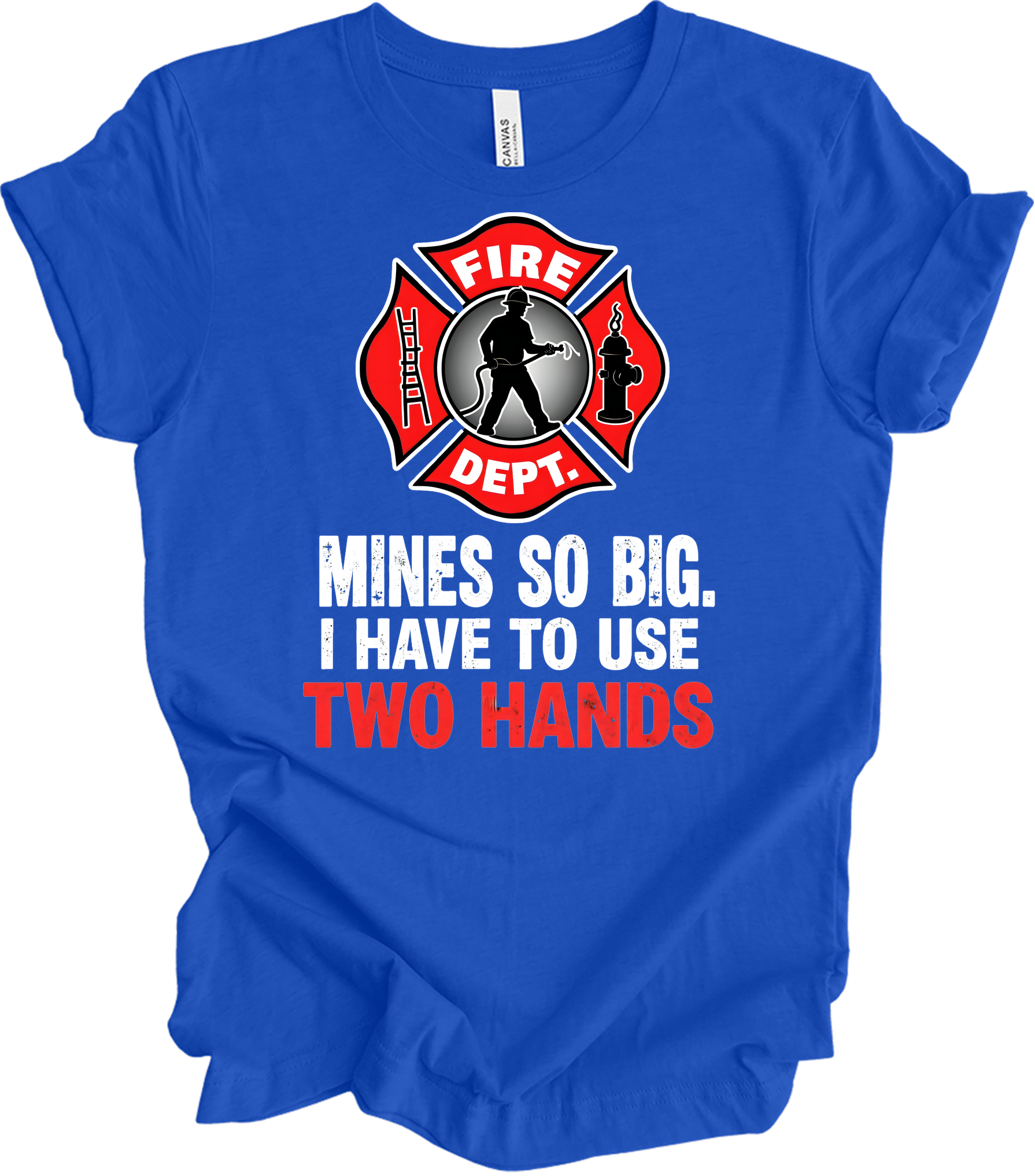 Fire Dept Funny T-Shirt in True Royal