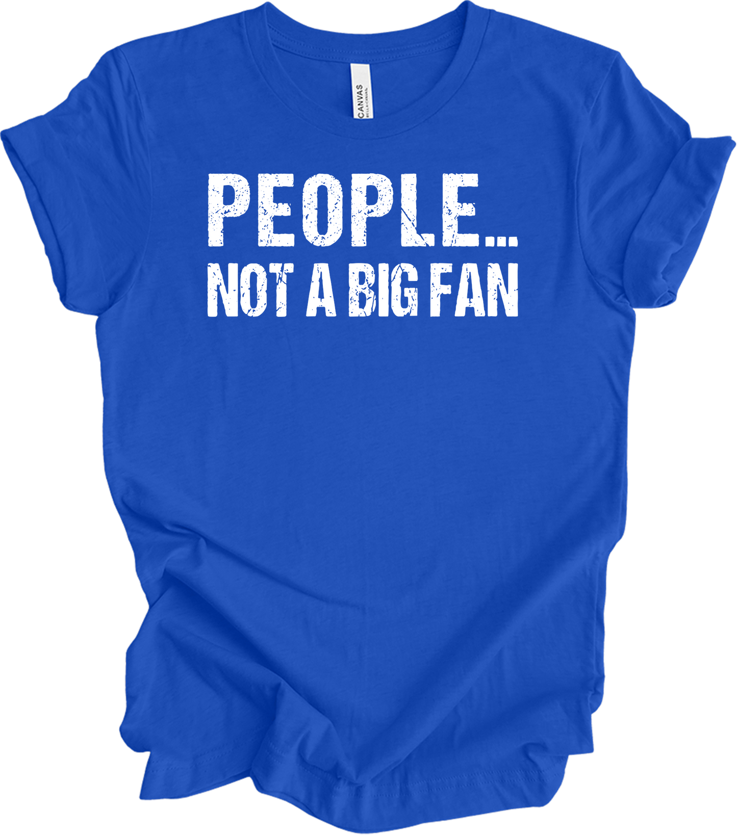 People Not A Big Fan - Introvert Humor T-Shirt in True Royal