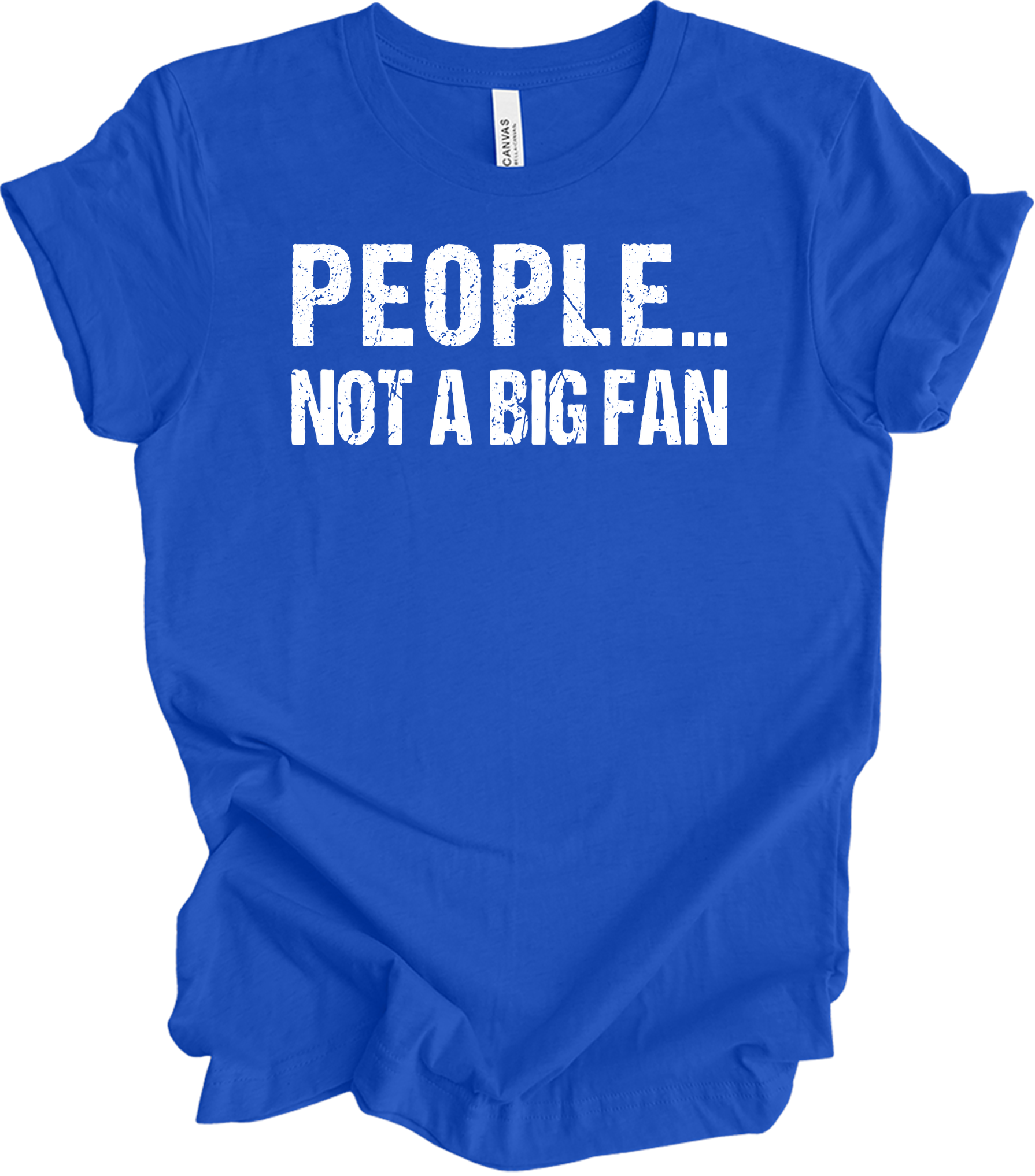 People Not A Big Fan - Introvert Humor T-Shirt in True Royal