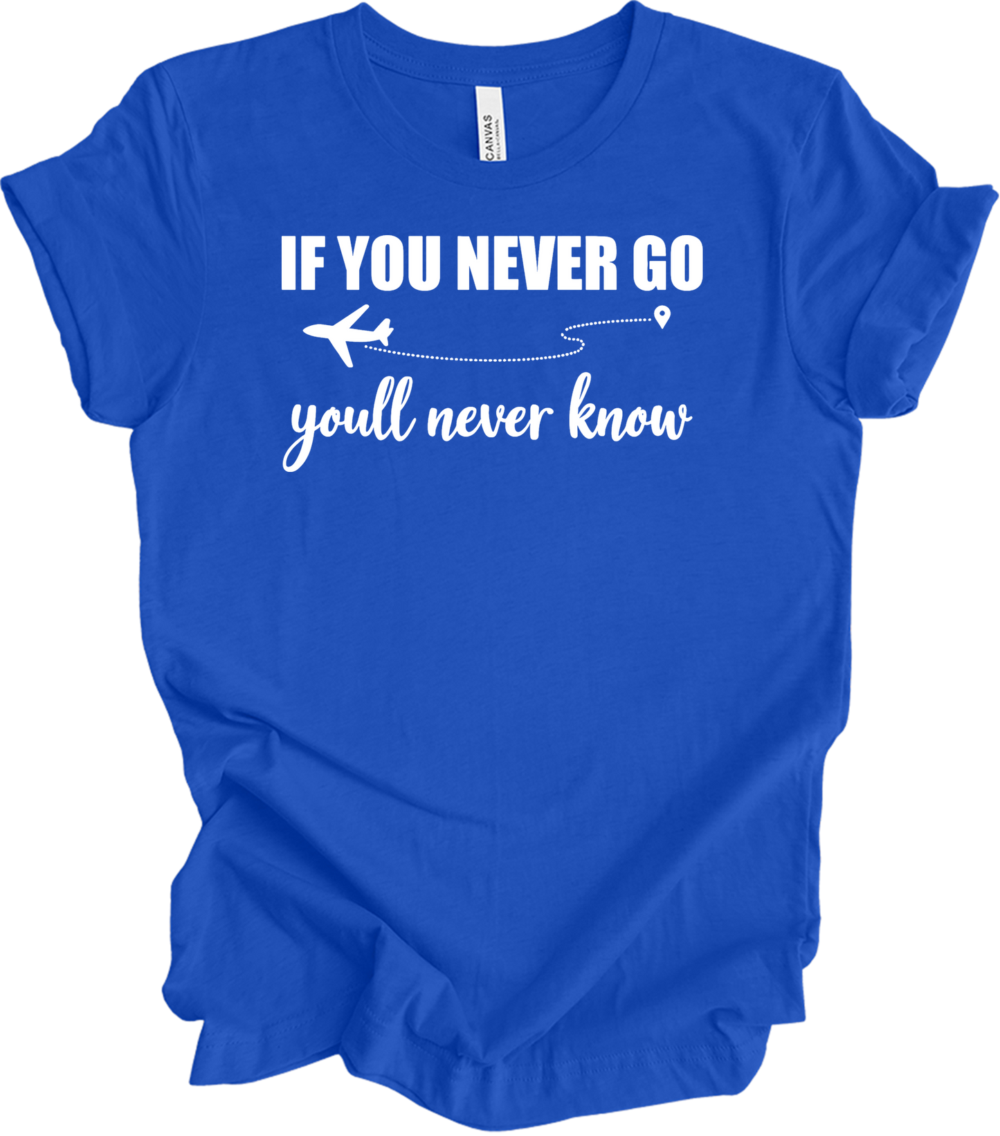 Airplane Mode Travel T-Shirt in True Royal