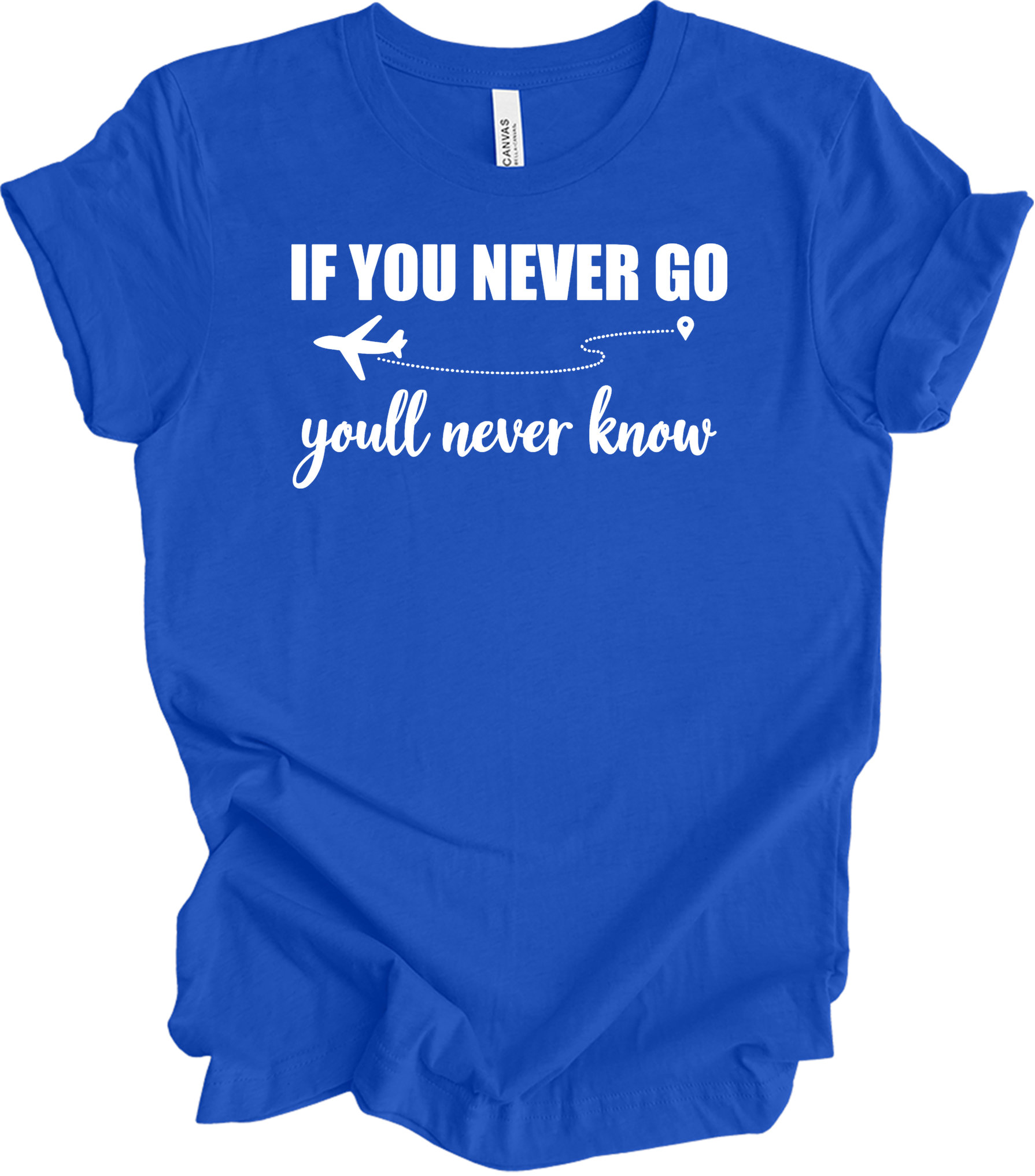 Airplane Mode Travel T-Shirt in True Royal