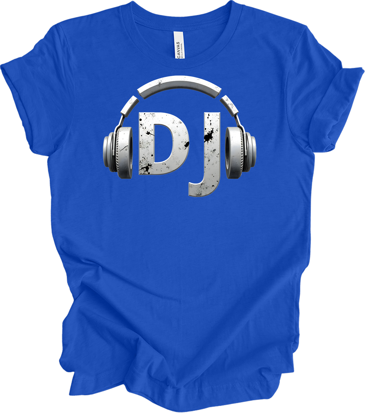 DJ Headphones for Music Fans T-Shirt in True Royal