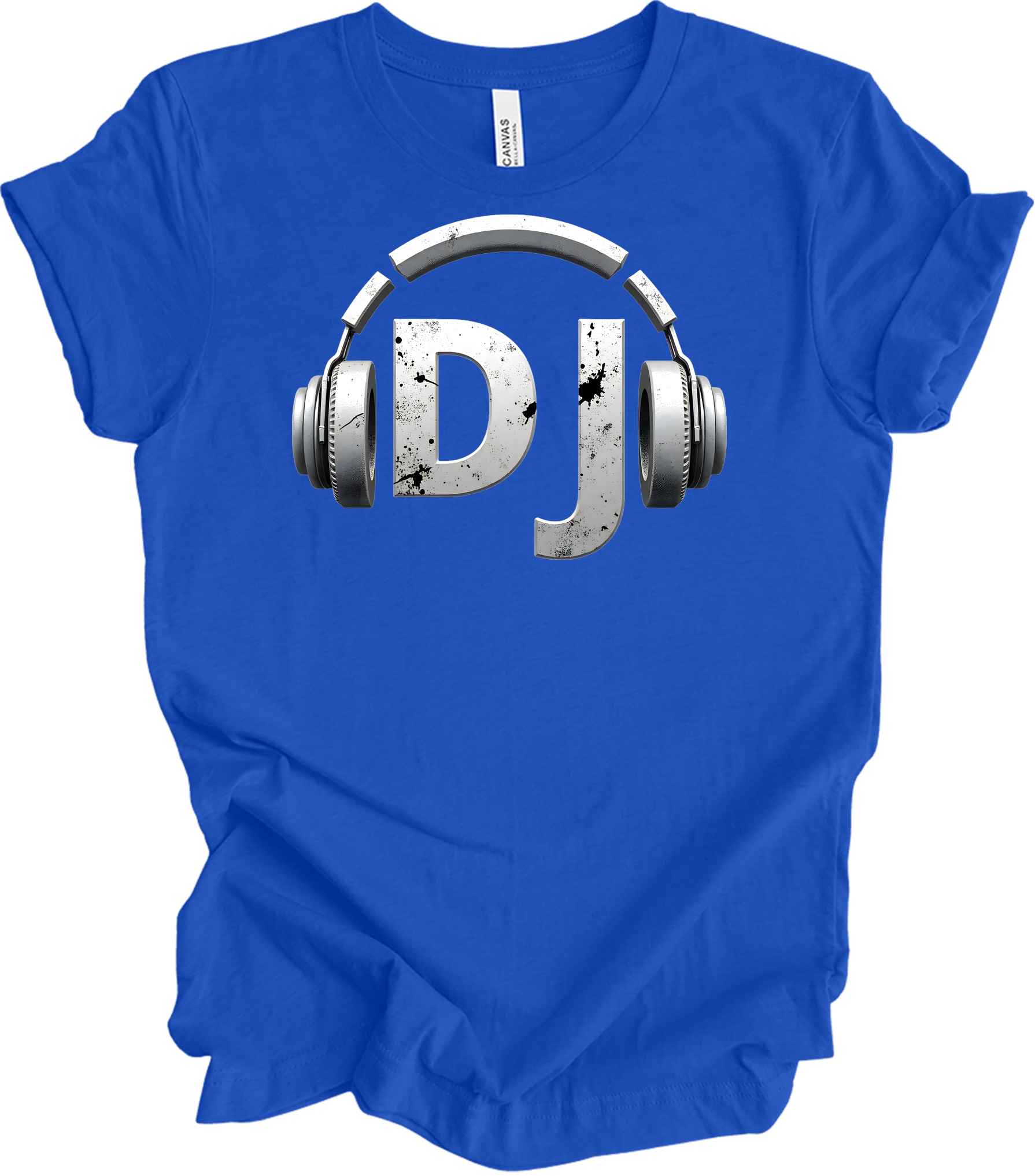 DJ Headphones for Music Fans T-Shirt in True Royal