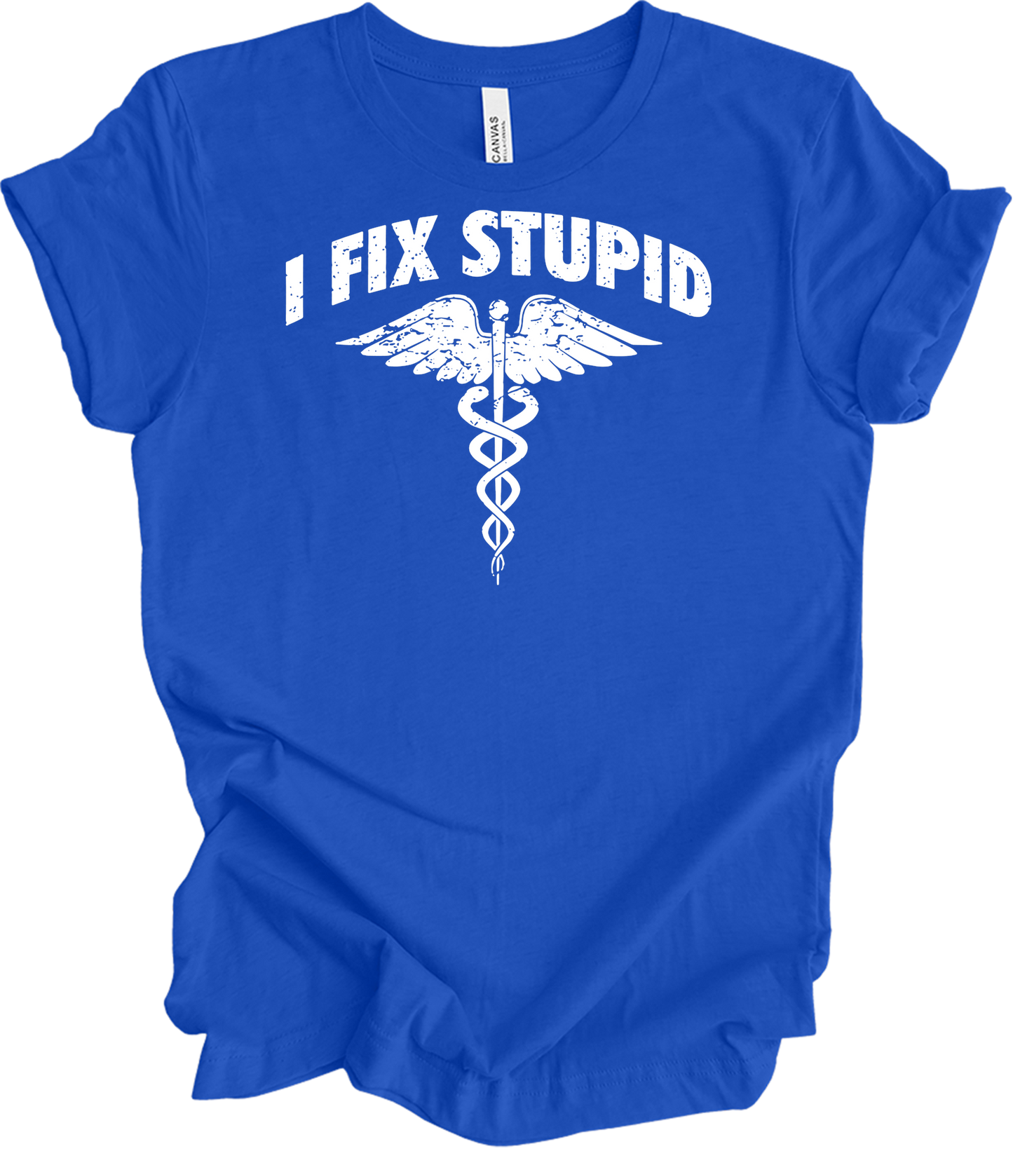 Paramedic 'I Fix Stupid' T-Shirt in True Royal