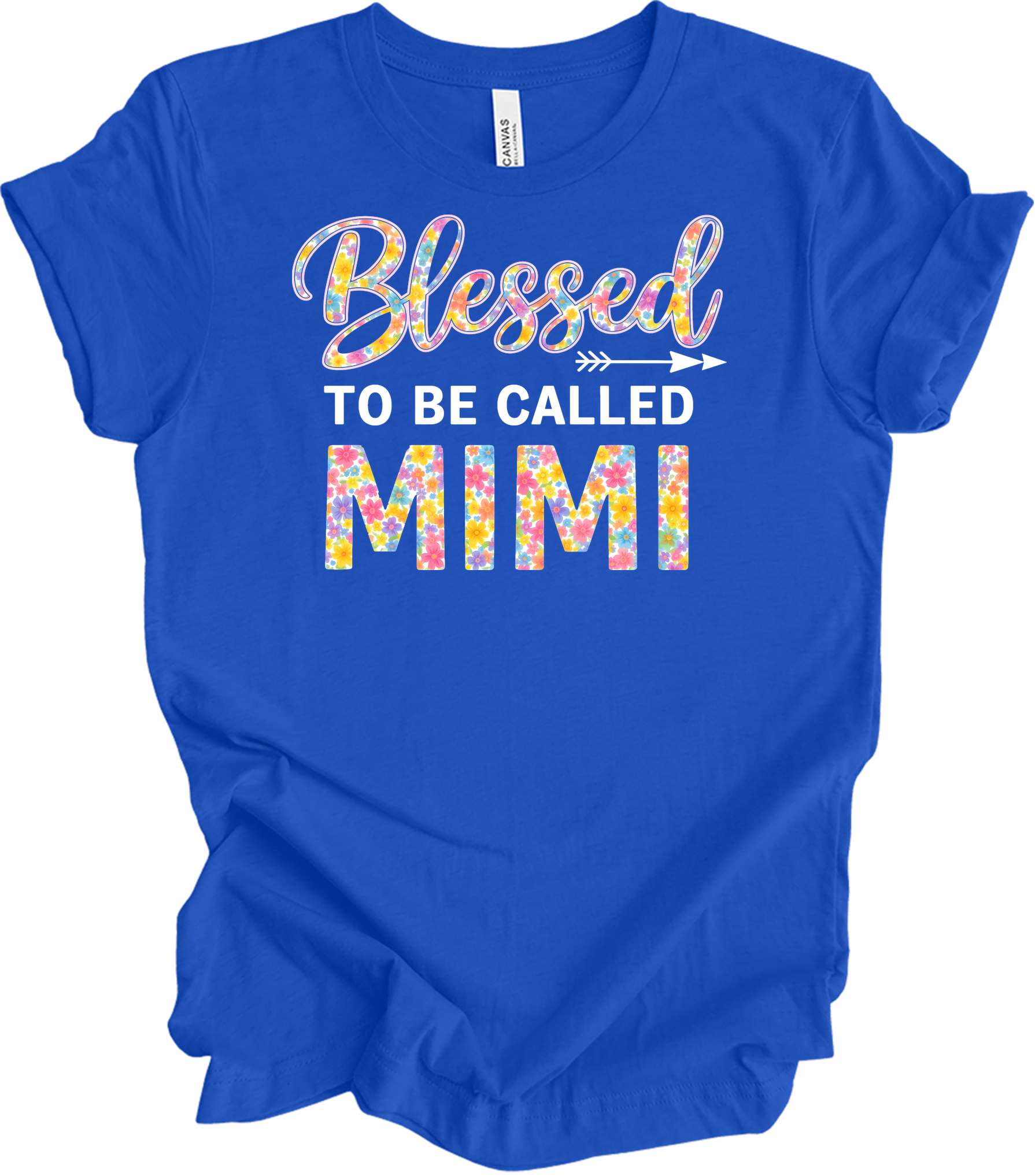 Blessed Mimi Floral T-Shirt in True Royal