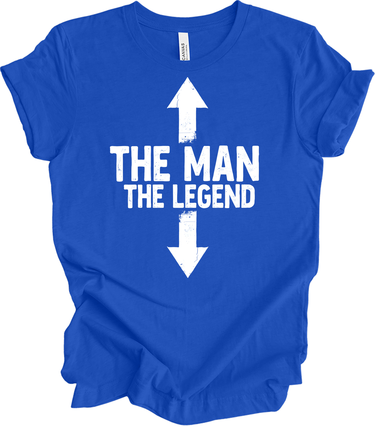 'The Man The Legend' Funny Men's T-Shirt in True Royal
