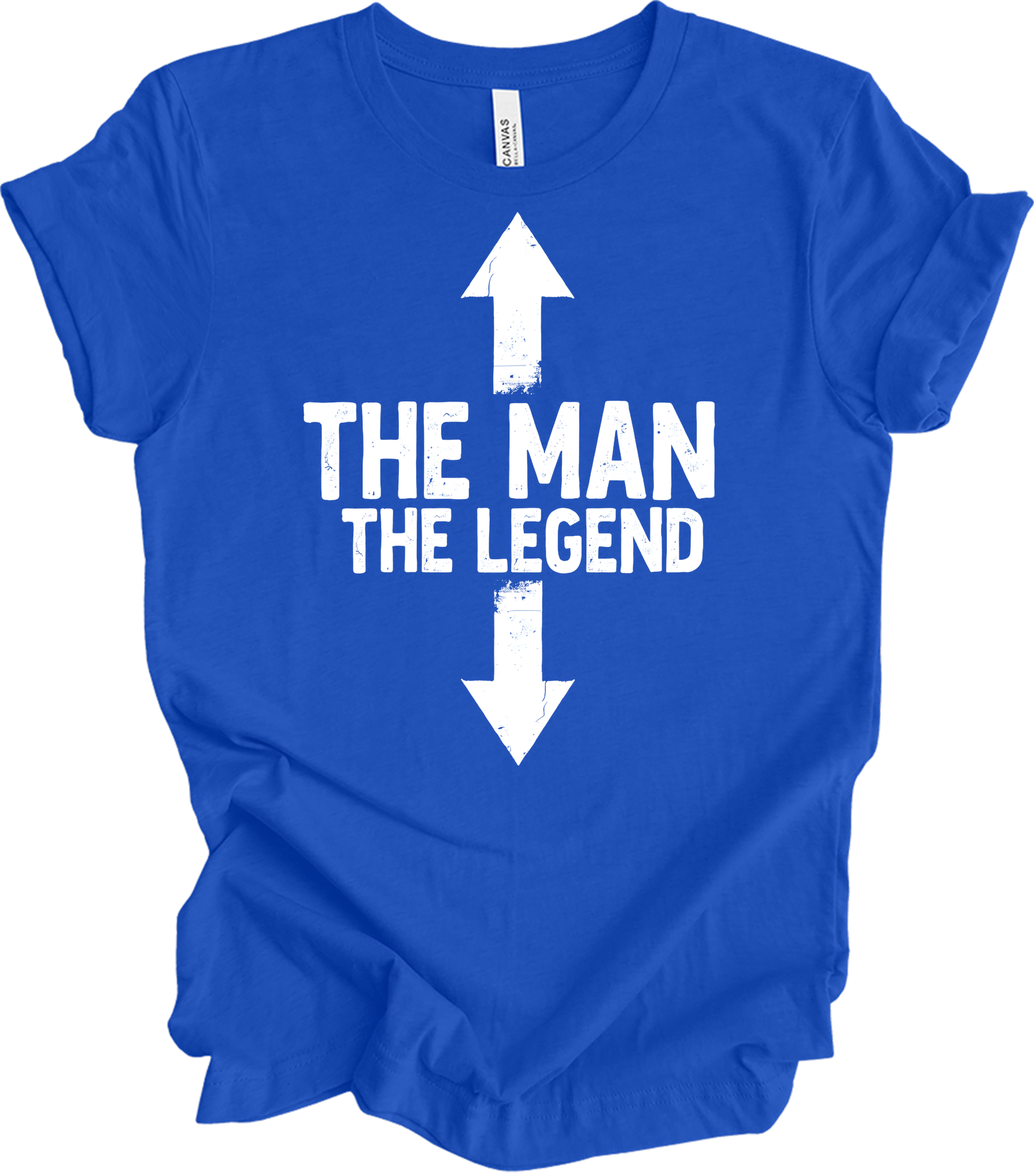 'The Man The Legend' Funny Men's T-Shirt in True Royal