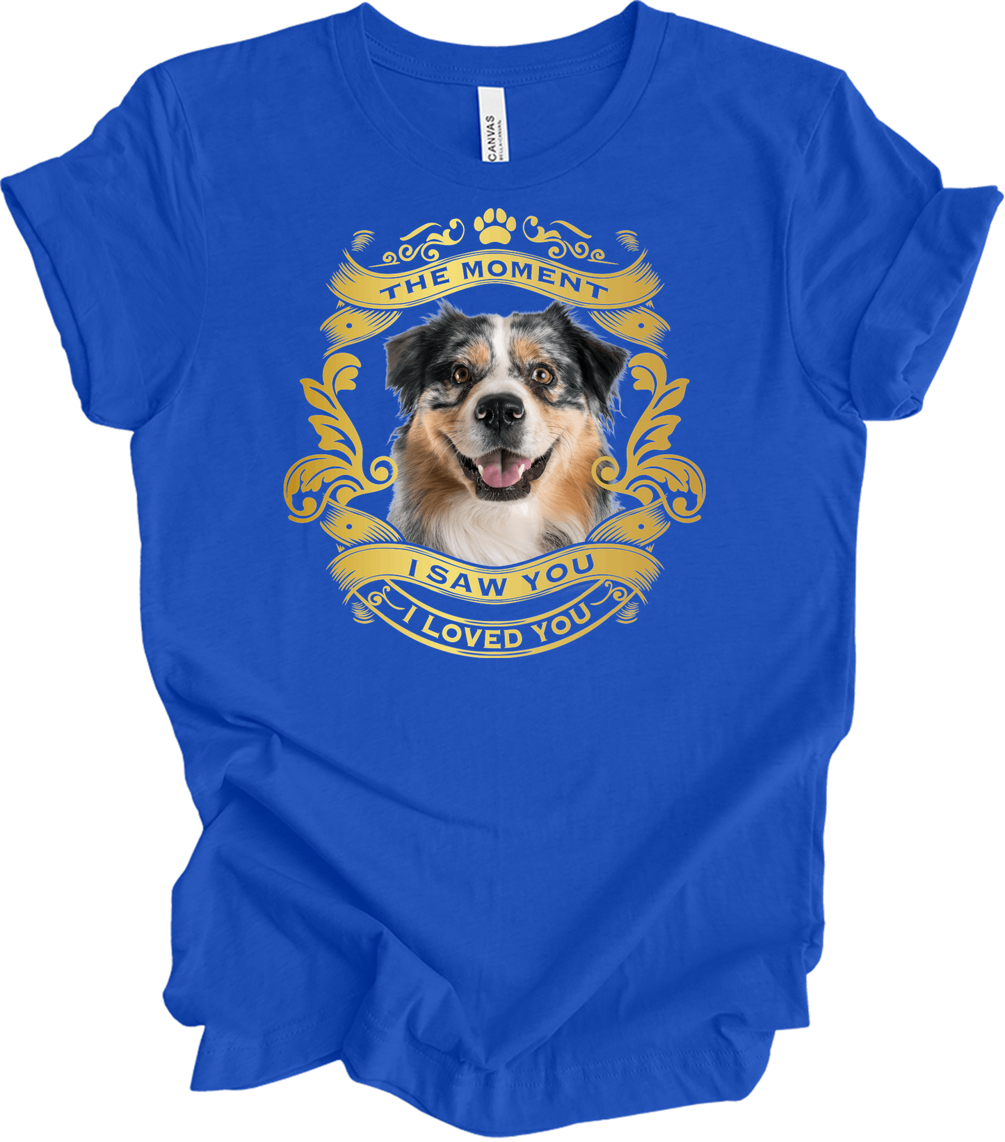Australian Shepherd Love T-Shirt in True Royal