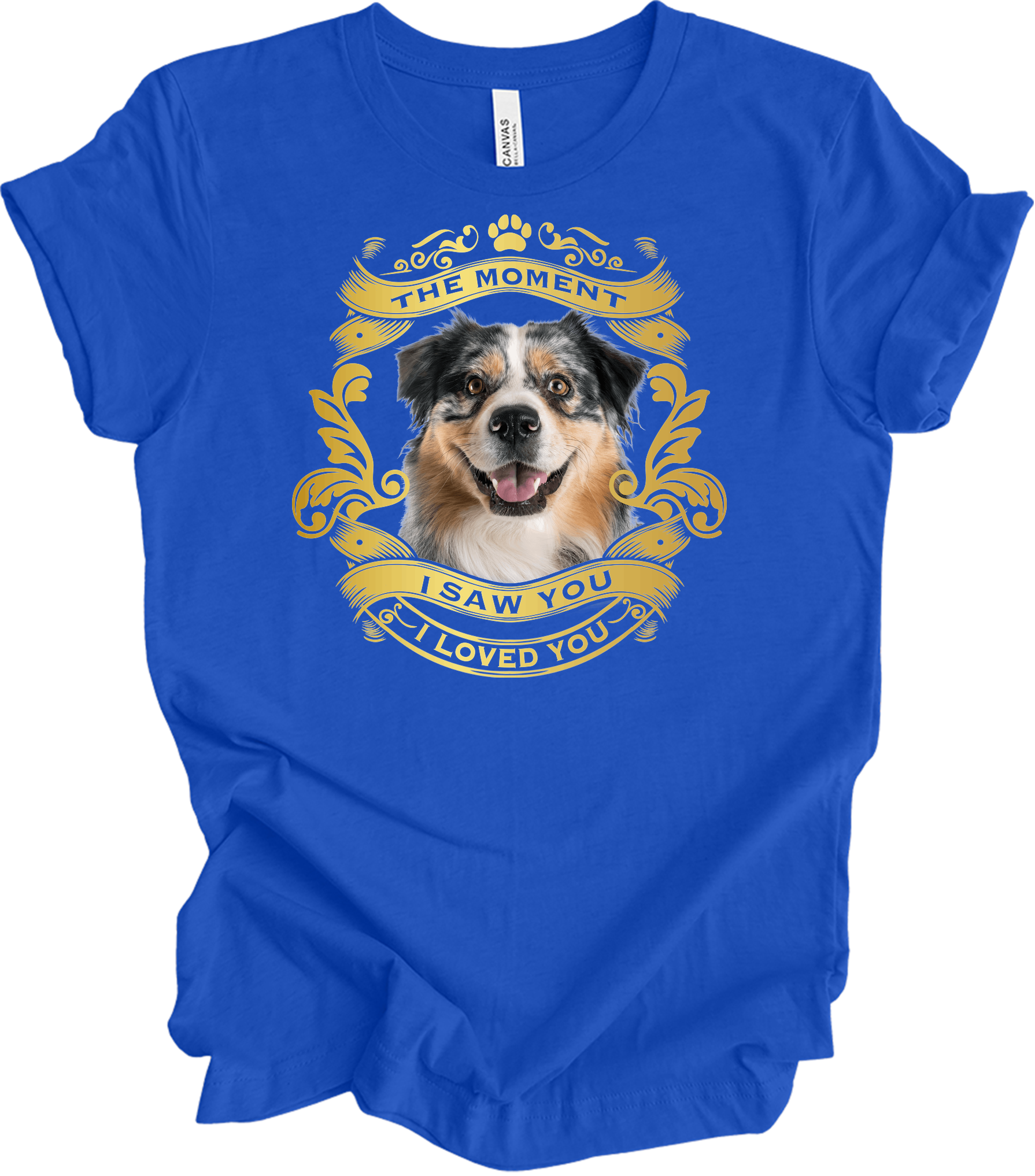 Australian Shepherd Love T-Shirt in True Royal