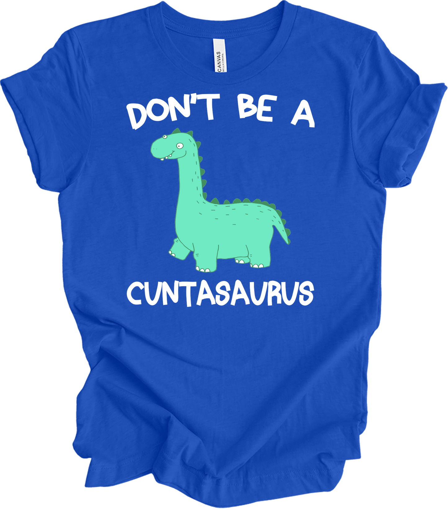 Cute Cartoon Dinosaur - Funny Nessie Monster T-Shirt in True Royal