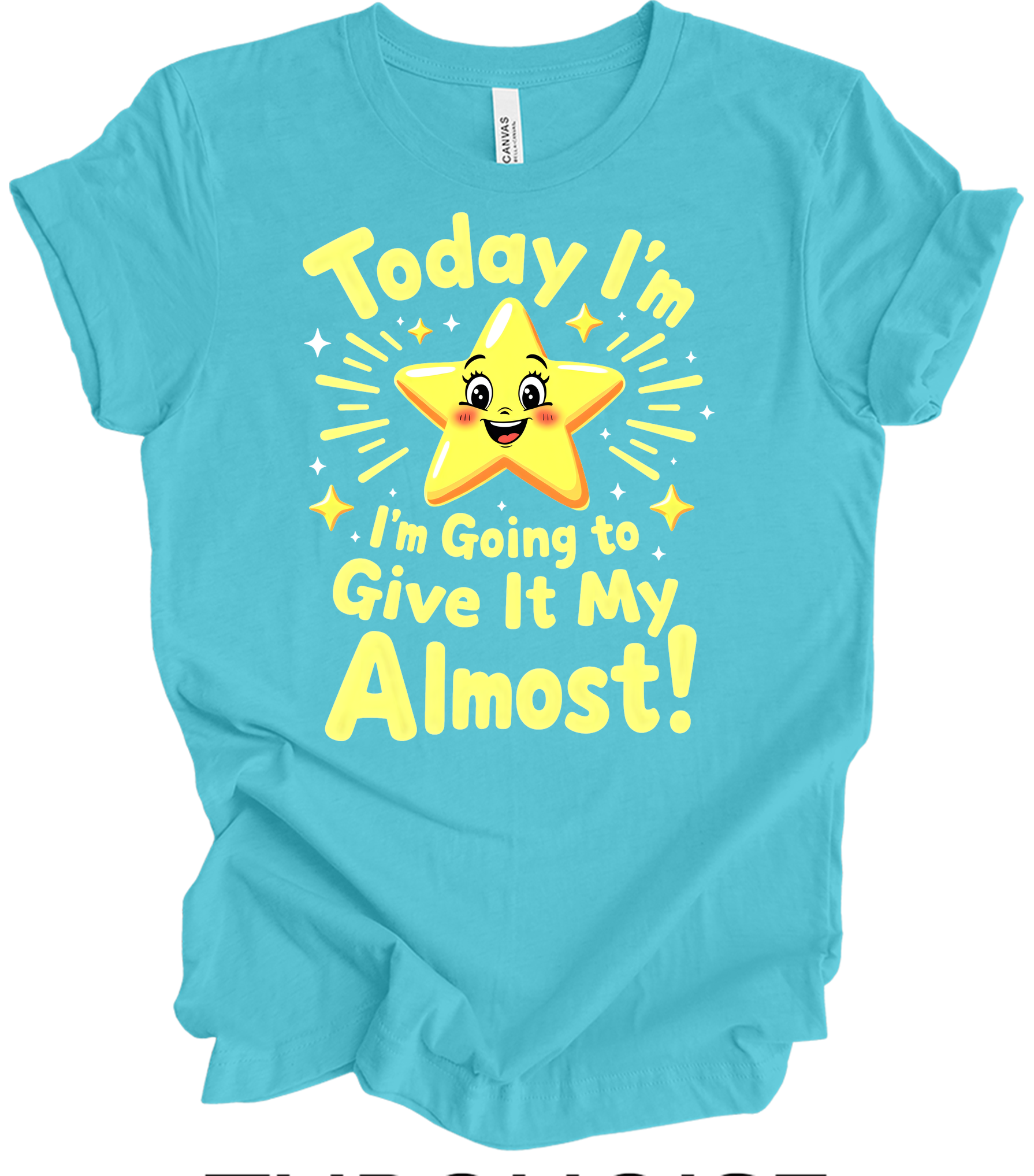 Sarcastic Star : Almost Effort T-Shirt in Turquoise