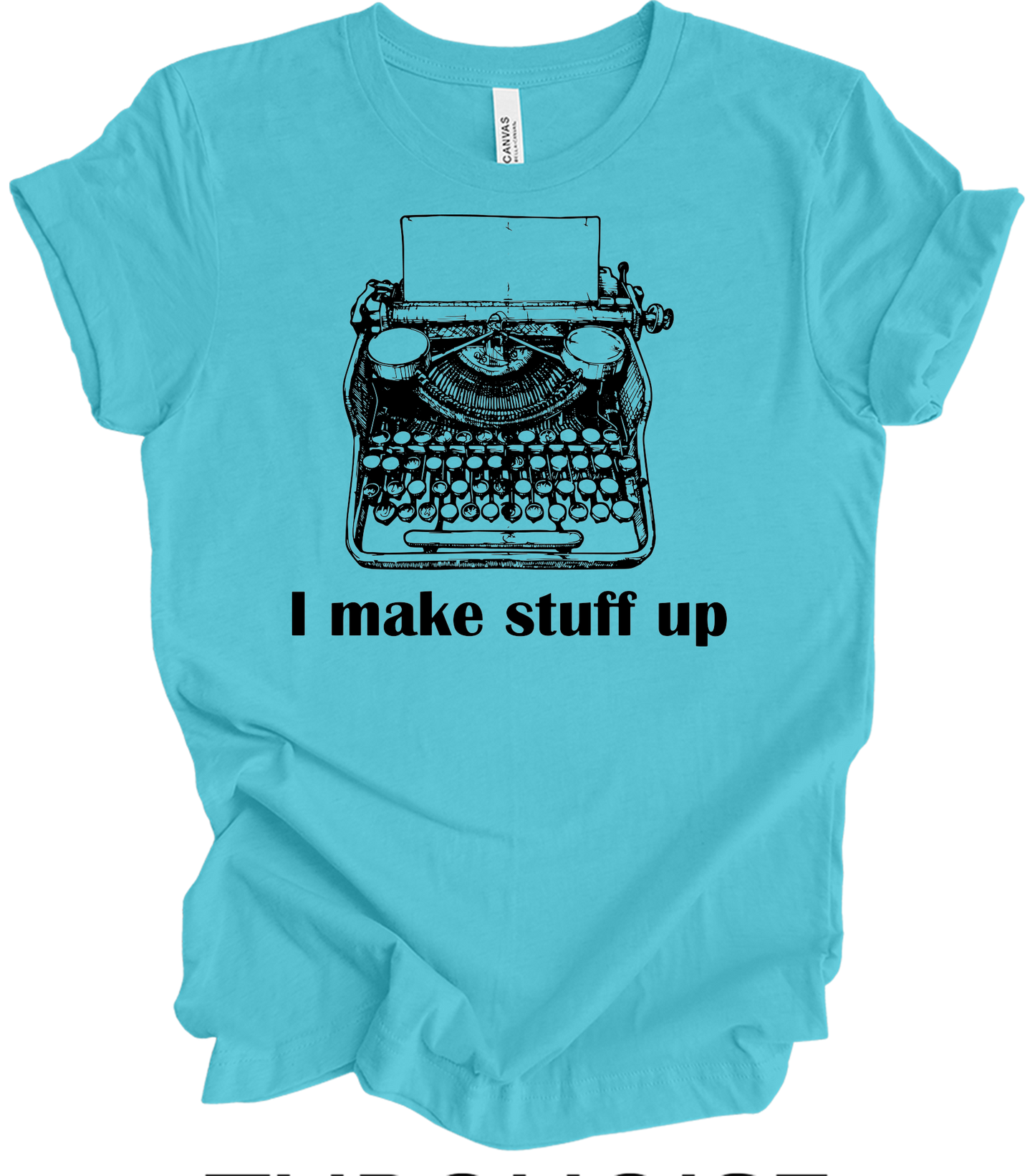 Writer : 'Plotting a Murder' Design T-Shirt in Turquoise