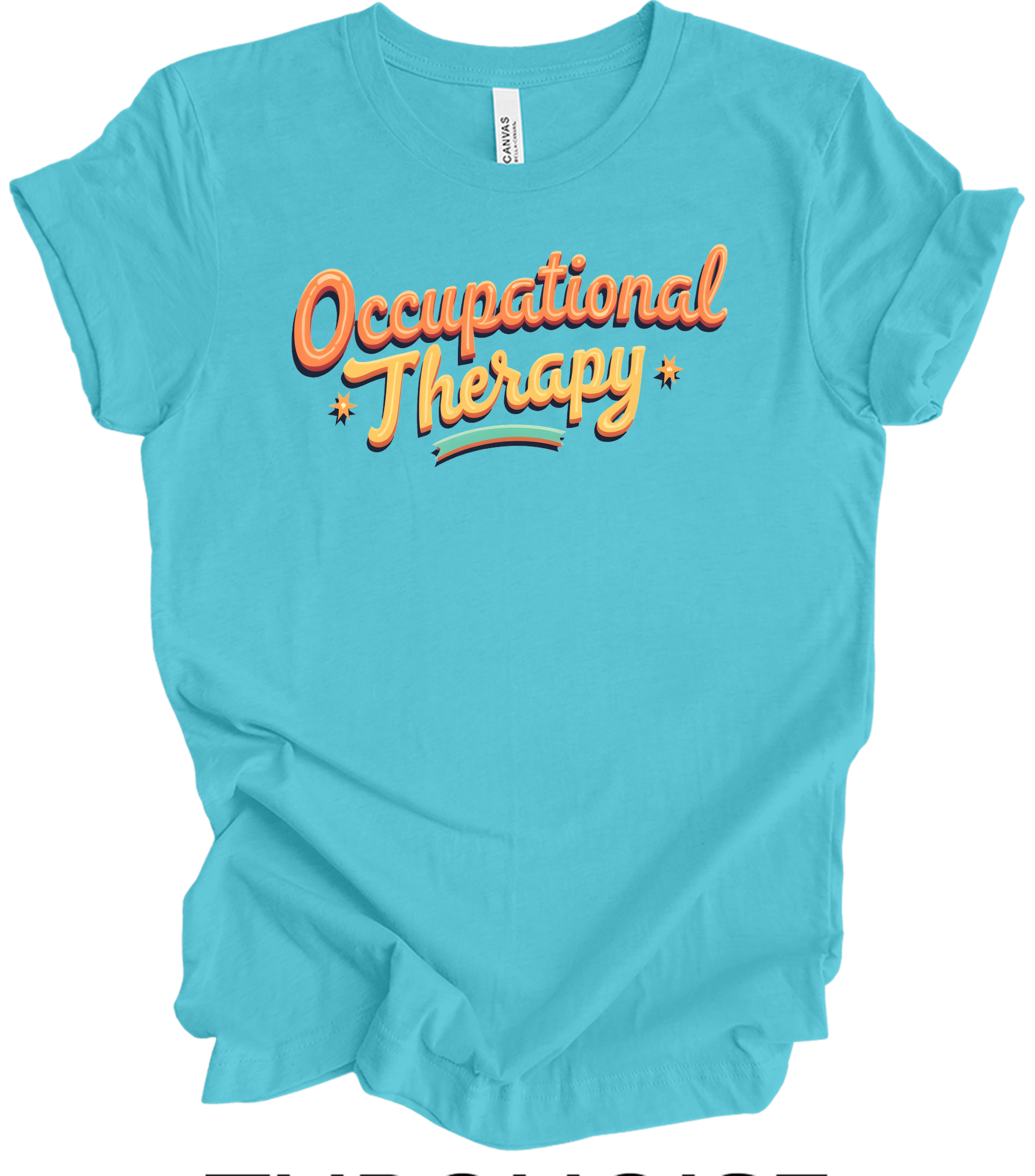 Retro Occupational Therapy T-Shirt in Turquoise