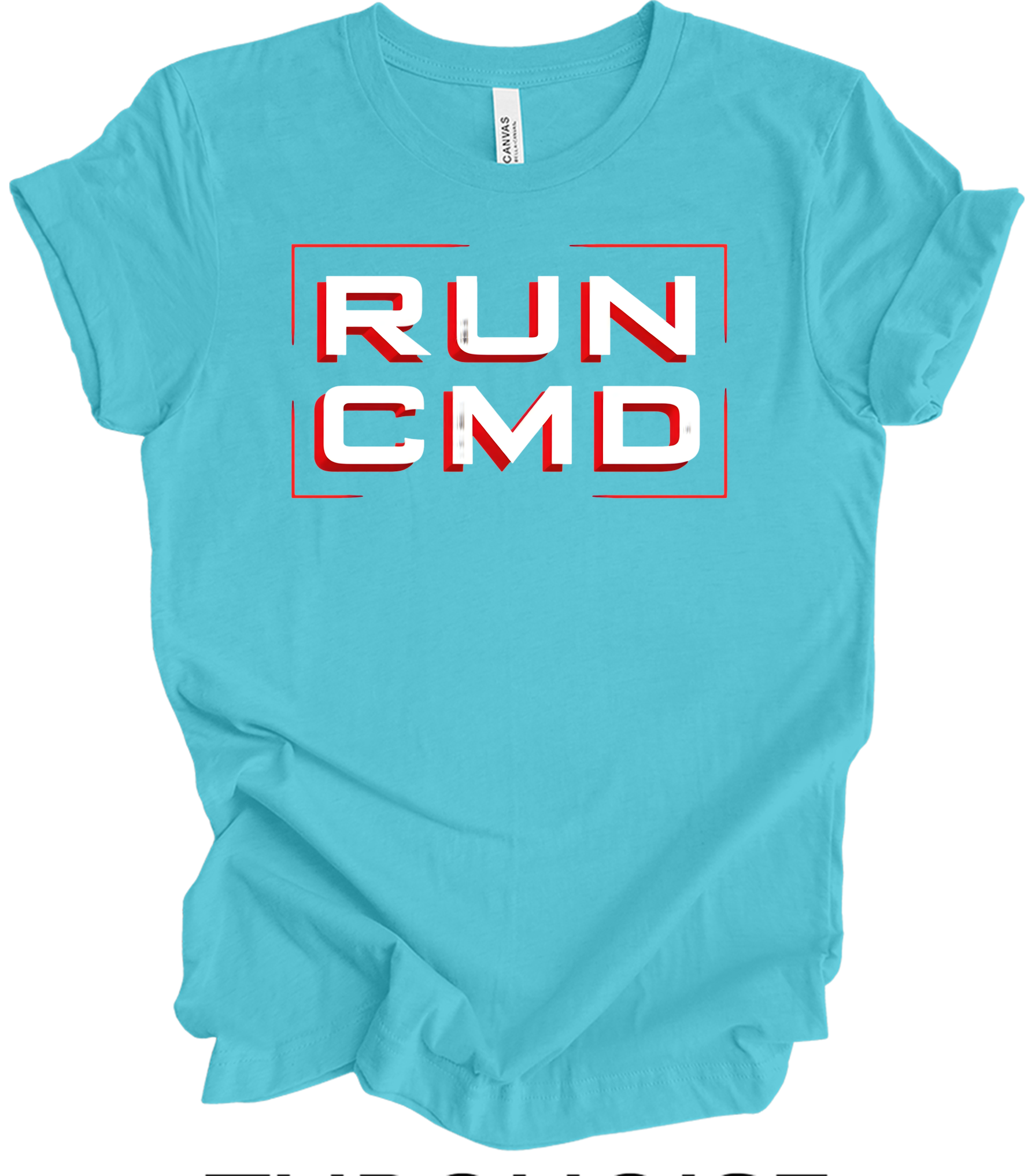 Run CMD Retro Tech T-Shirt in Turquoise
