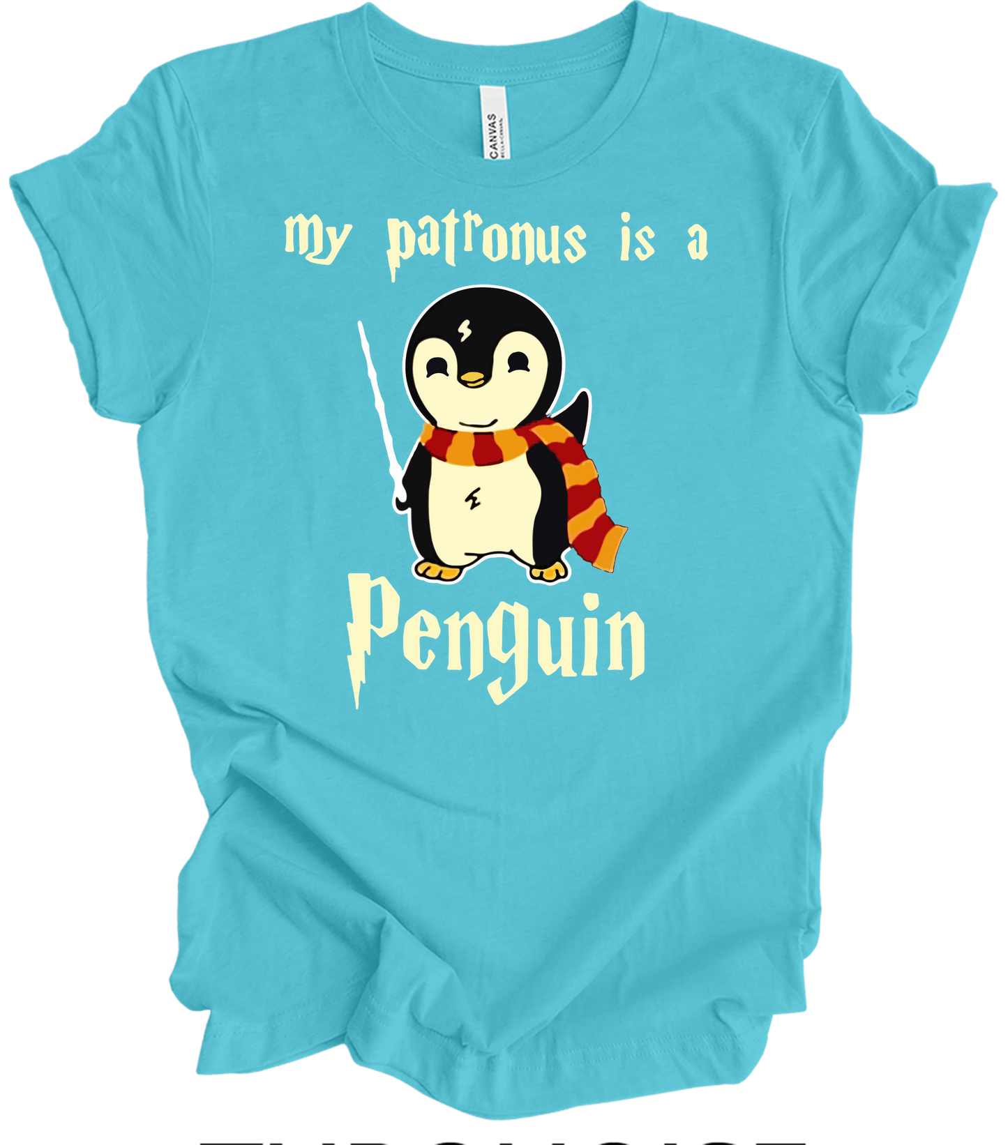 My Patronus Is A Penguin T-Shirt in Turquoise