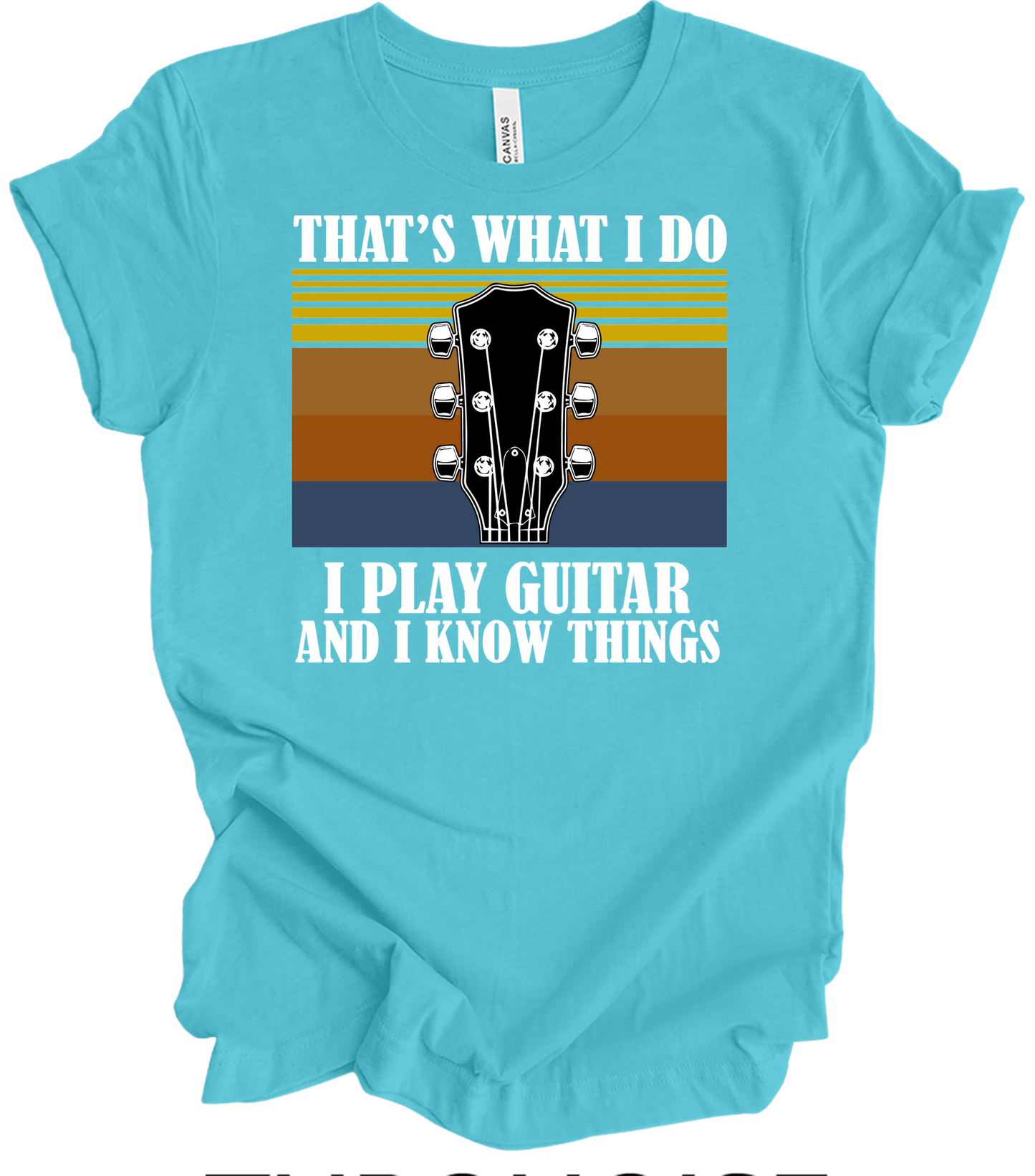 Guitar Player : Know Things T-Shirt in Turquoise