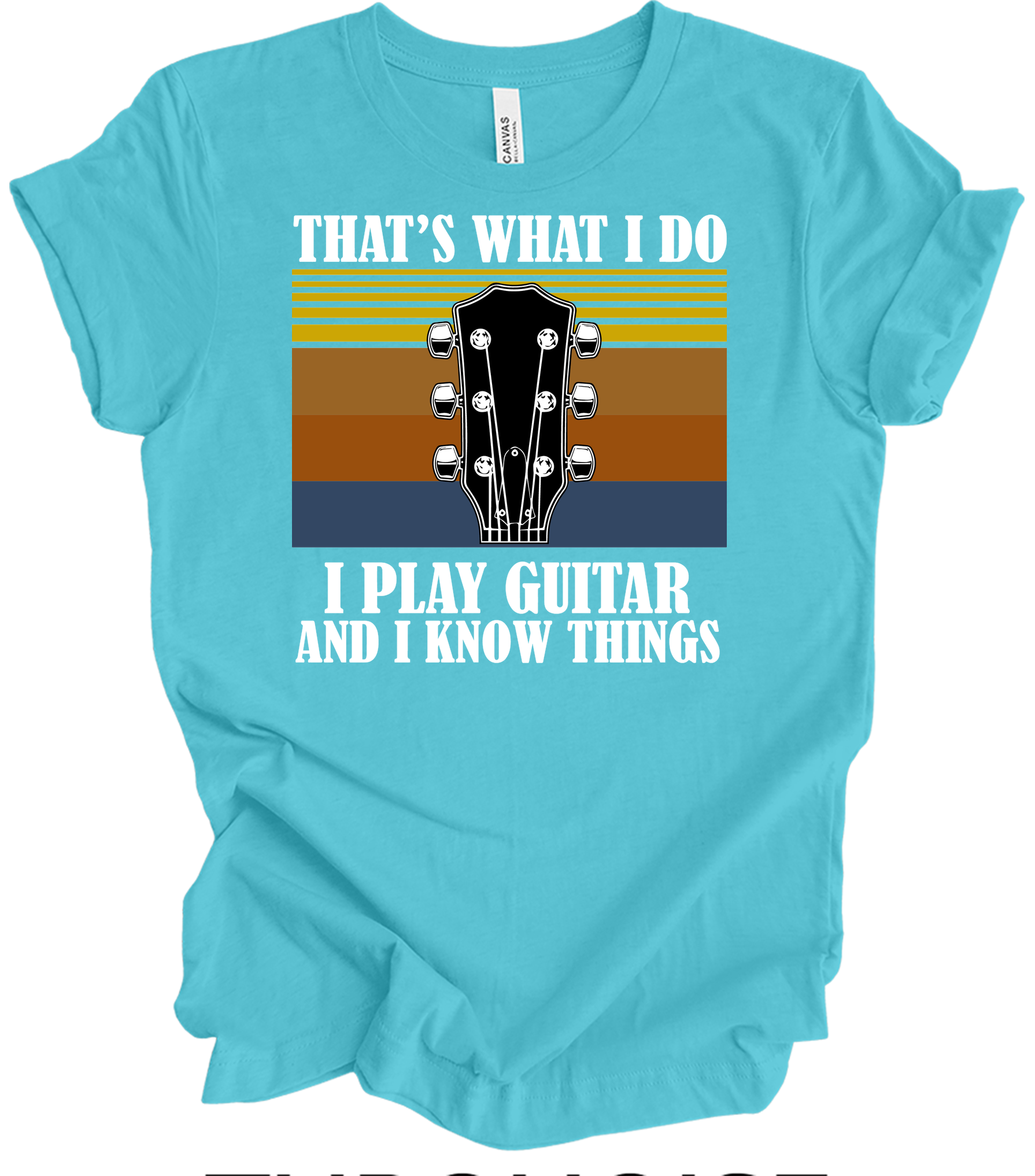 Guitar Player : Know Things T-Shirt in Turquoise