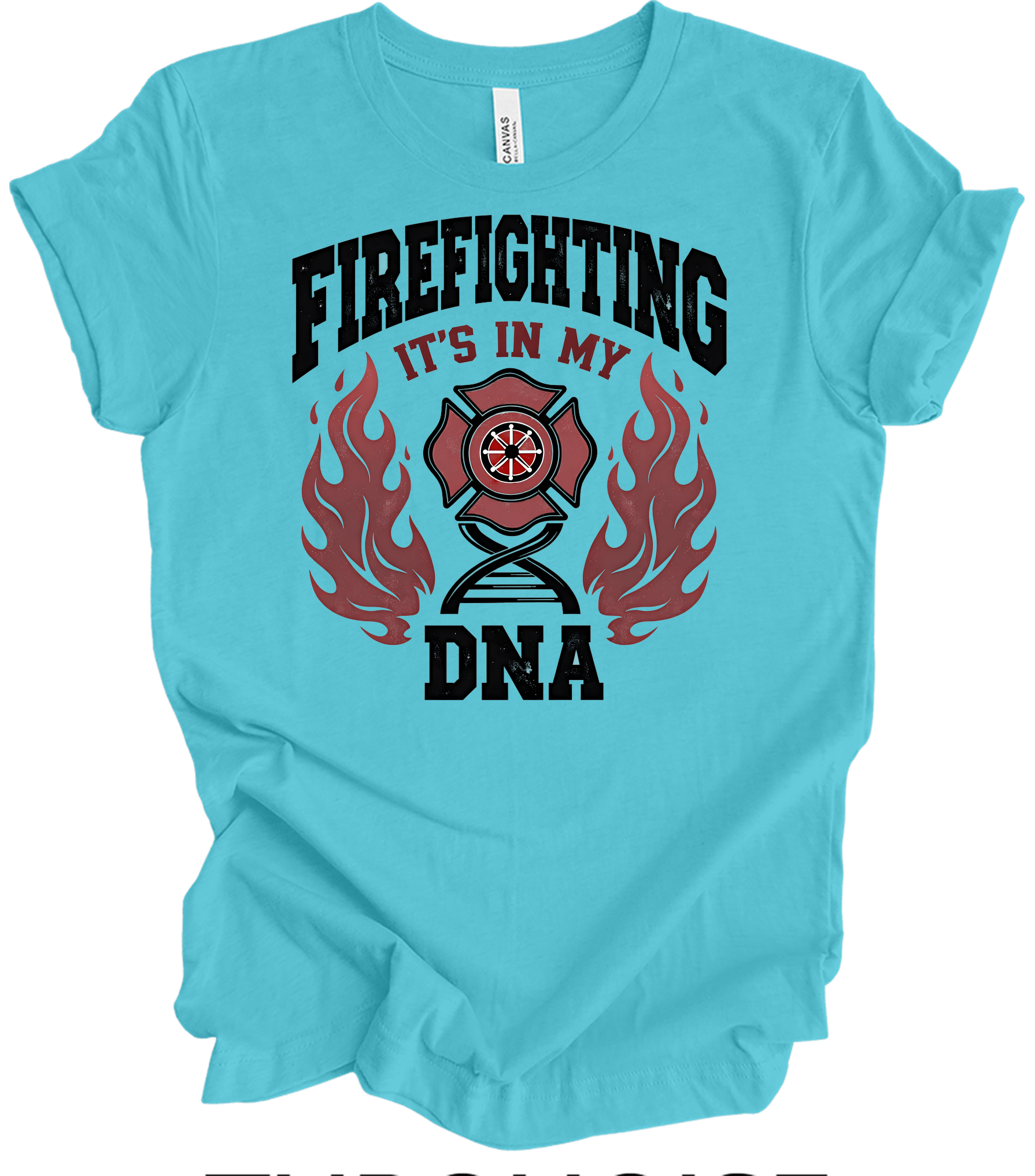 Firefighter DNA T-Shirt in Turquoise