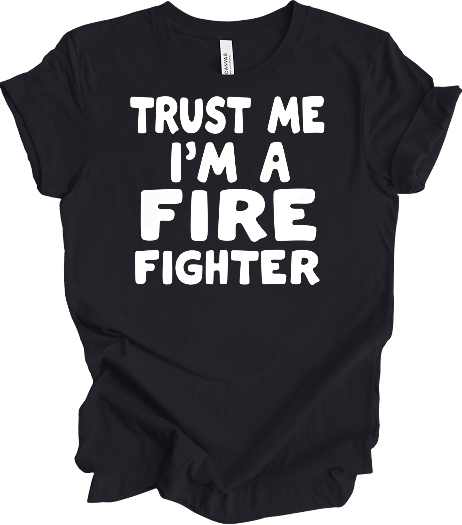 Trust Me Firefighter T-Shirt in Vintage Black