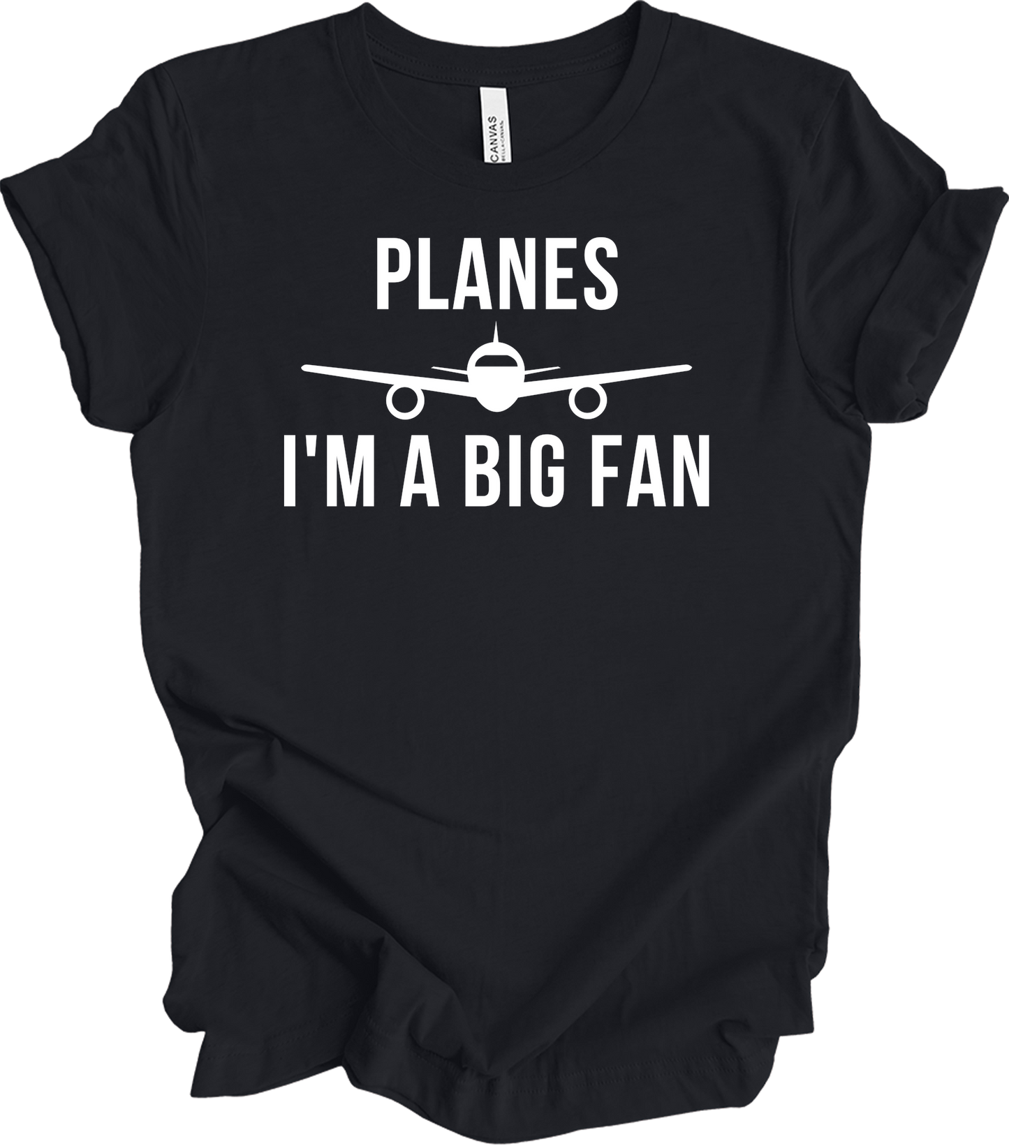 Planes I'm A Big Fan T-Shirt in Vintage Black