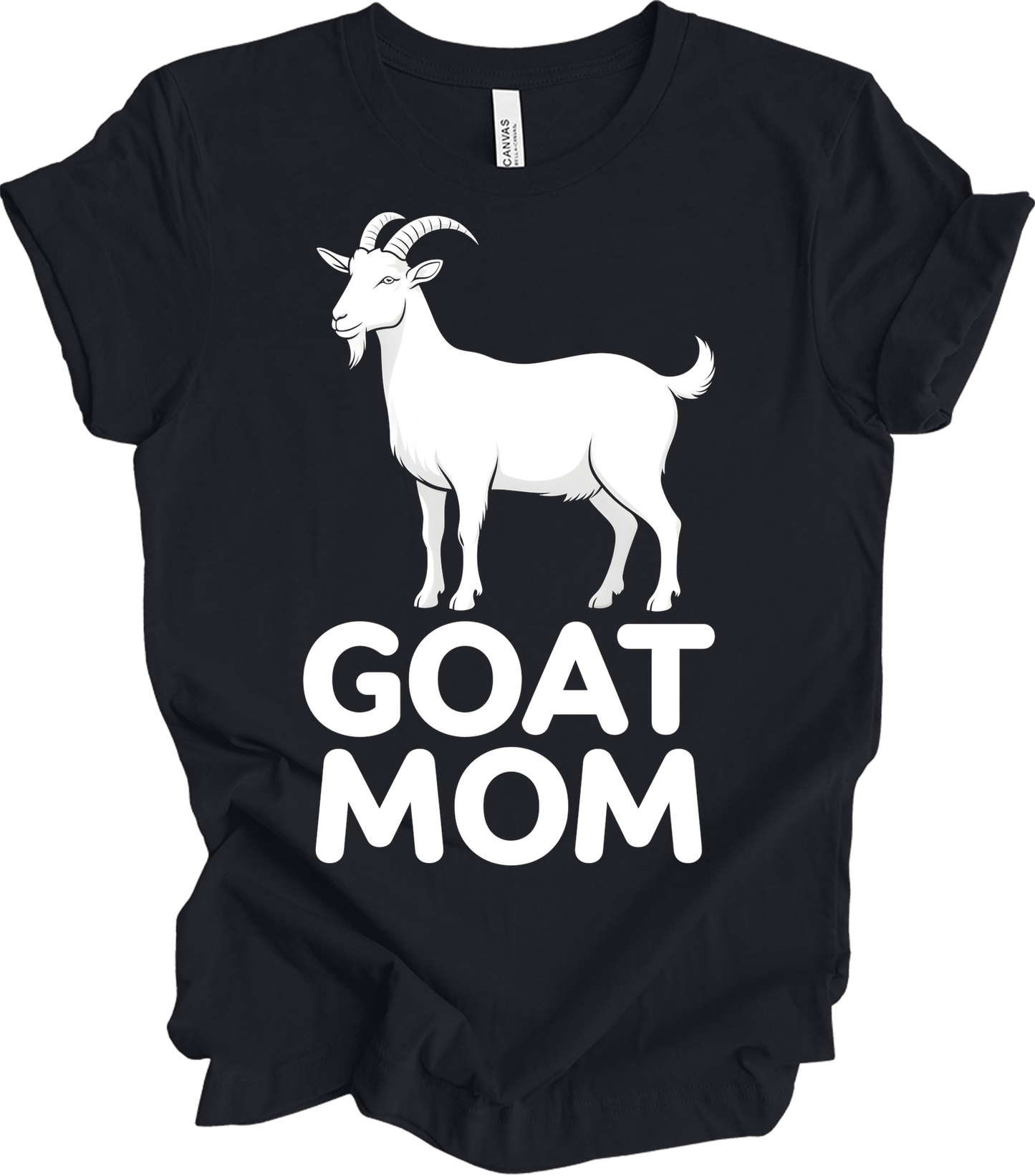 GOAT MOM for Women T-Shirt in Vintage Black