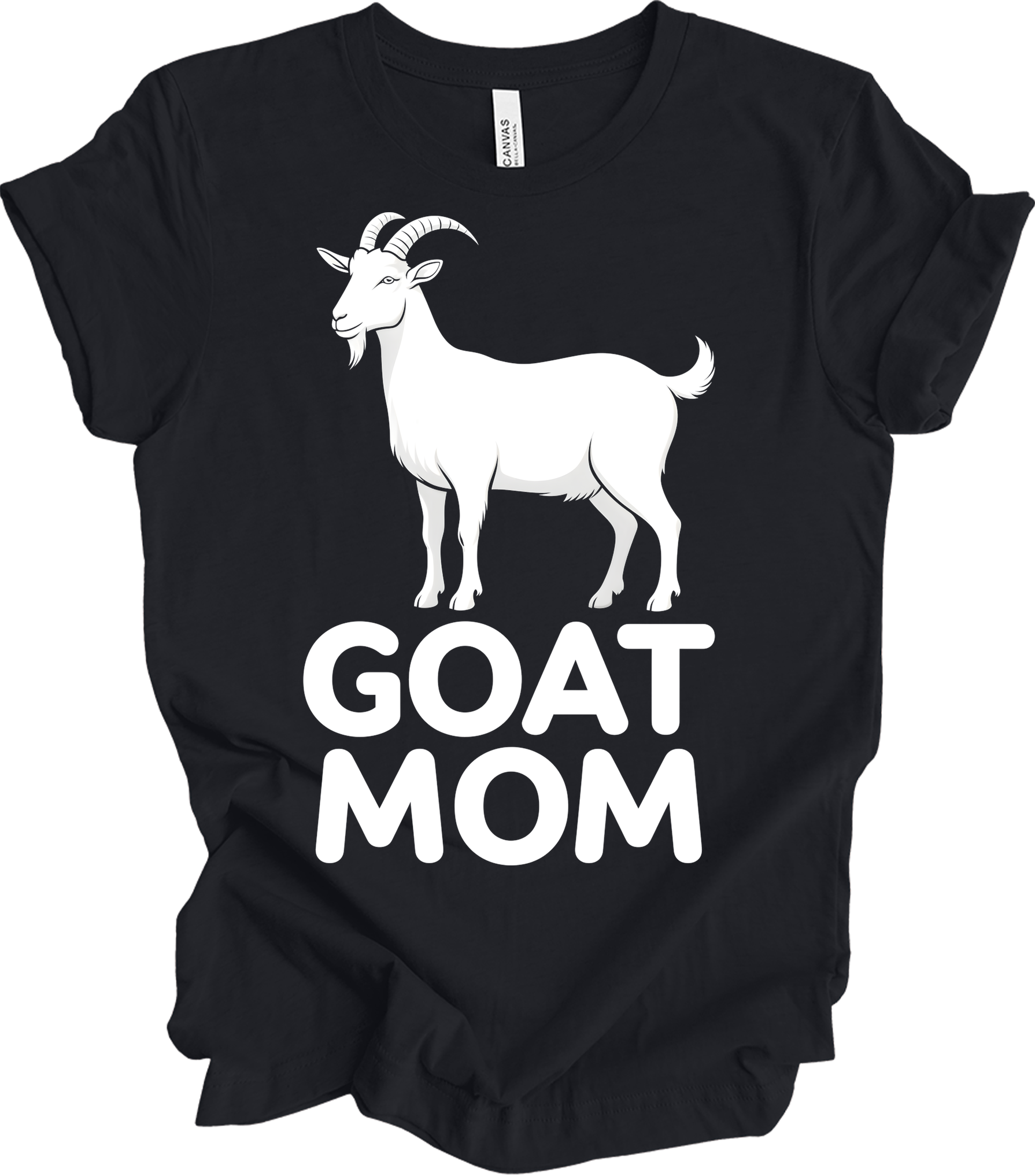 GOAT MOM for Women T-Shirt in Vintage Black